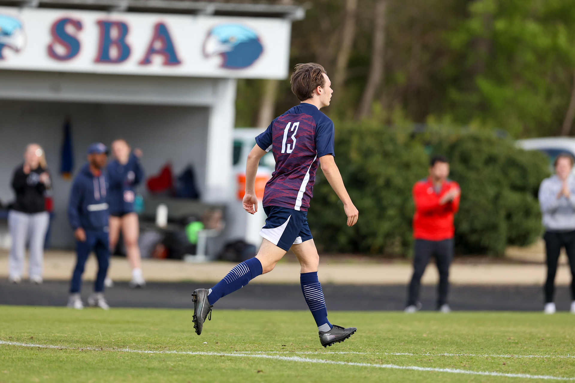 St. Benedict Soccer vs Millington on April 7, 2022 at St. Benedict At Auburndale High School in Memphis, TN. (Ryan Beatty/SBA)
