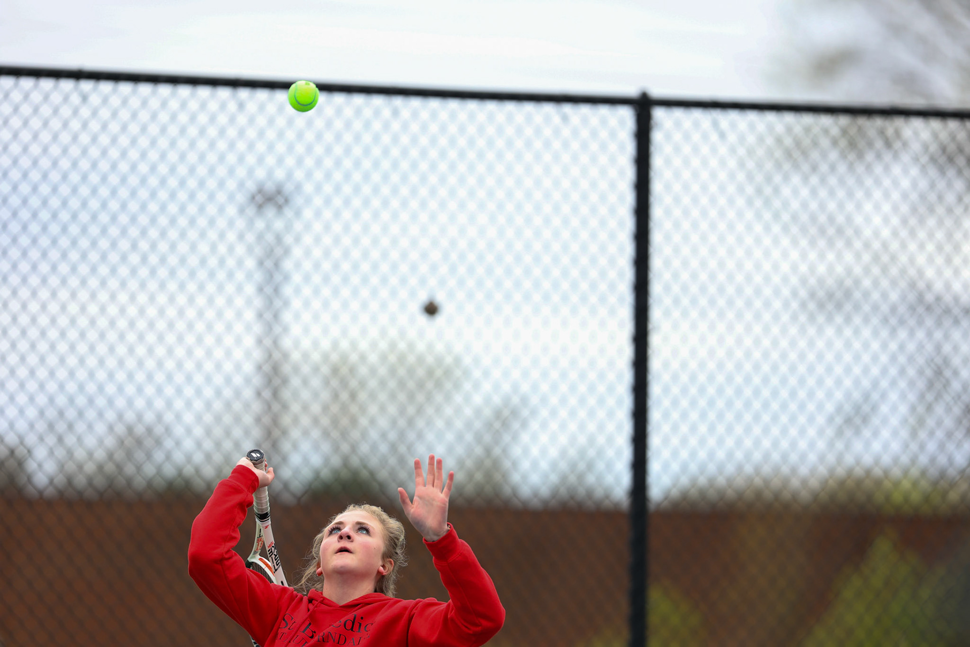 St. Benedict Tennis vs Brighton Cardinals on Wednesday April 6, 2022 at St. Benedict At Auburndale High School in Memphis, TN. (Ryan Beatty/SBA)