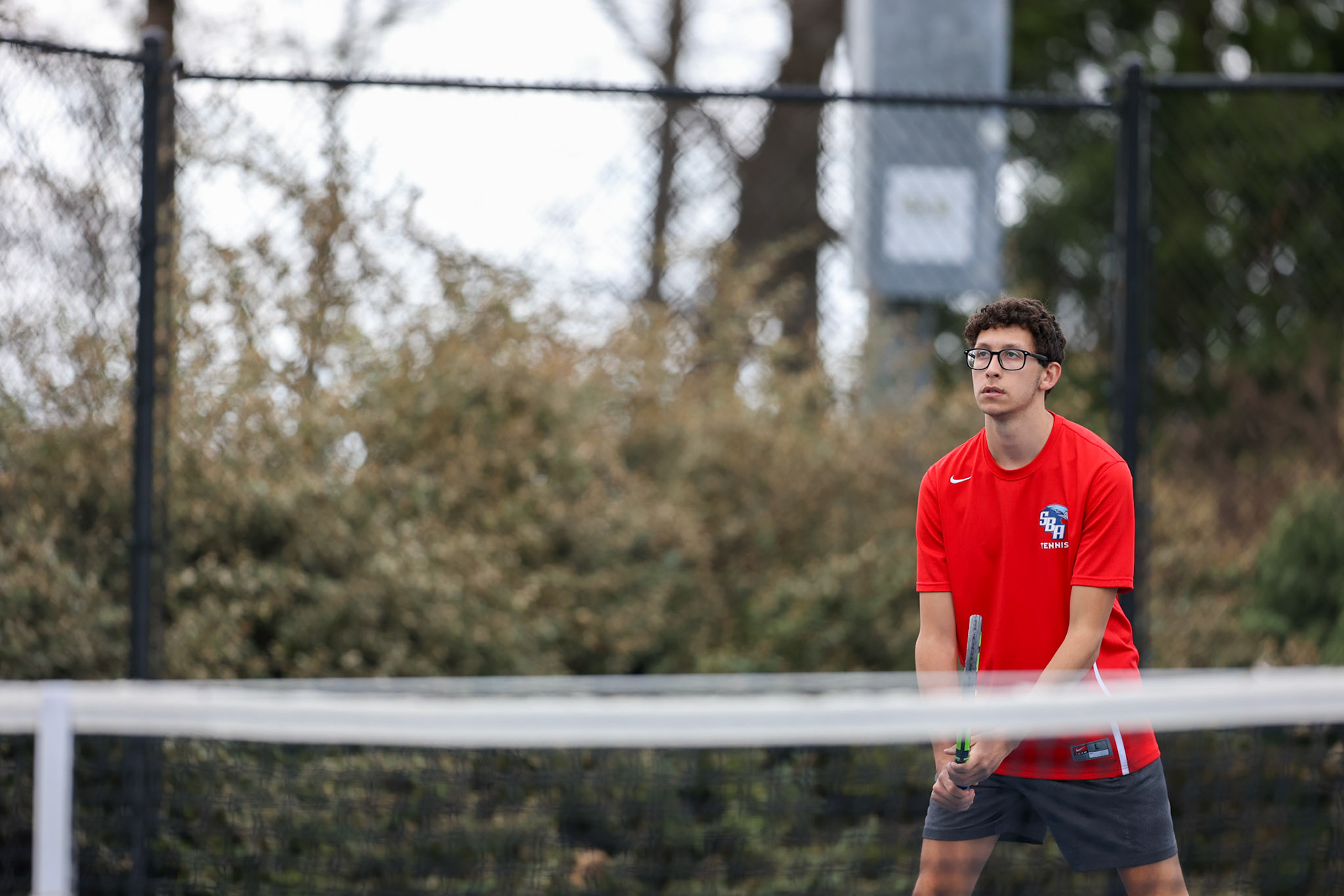 St. Benedict Tennis vs Brighton Cardinals on Wednesday April 6, 2022 at St. Benedict At Auburndale High School in Memphis, TN. (Ryan Beatty/SBA)