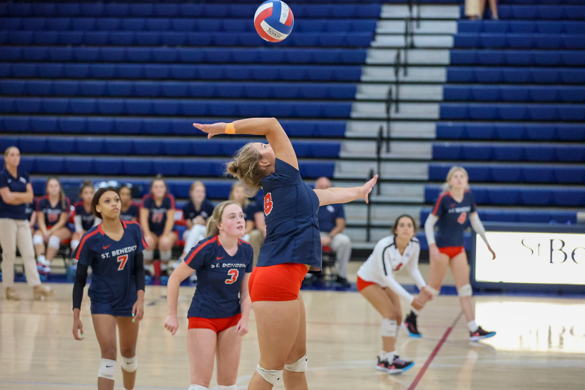 St. Benedict Volleyball vs West Memphis at St. Benedict on Monday, September 12, 2022. (Ryan Beatty/SBA)