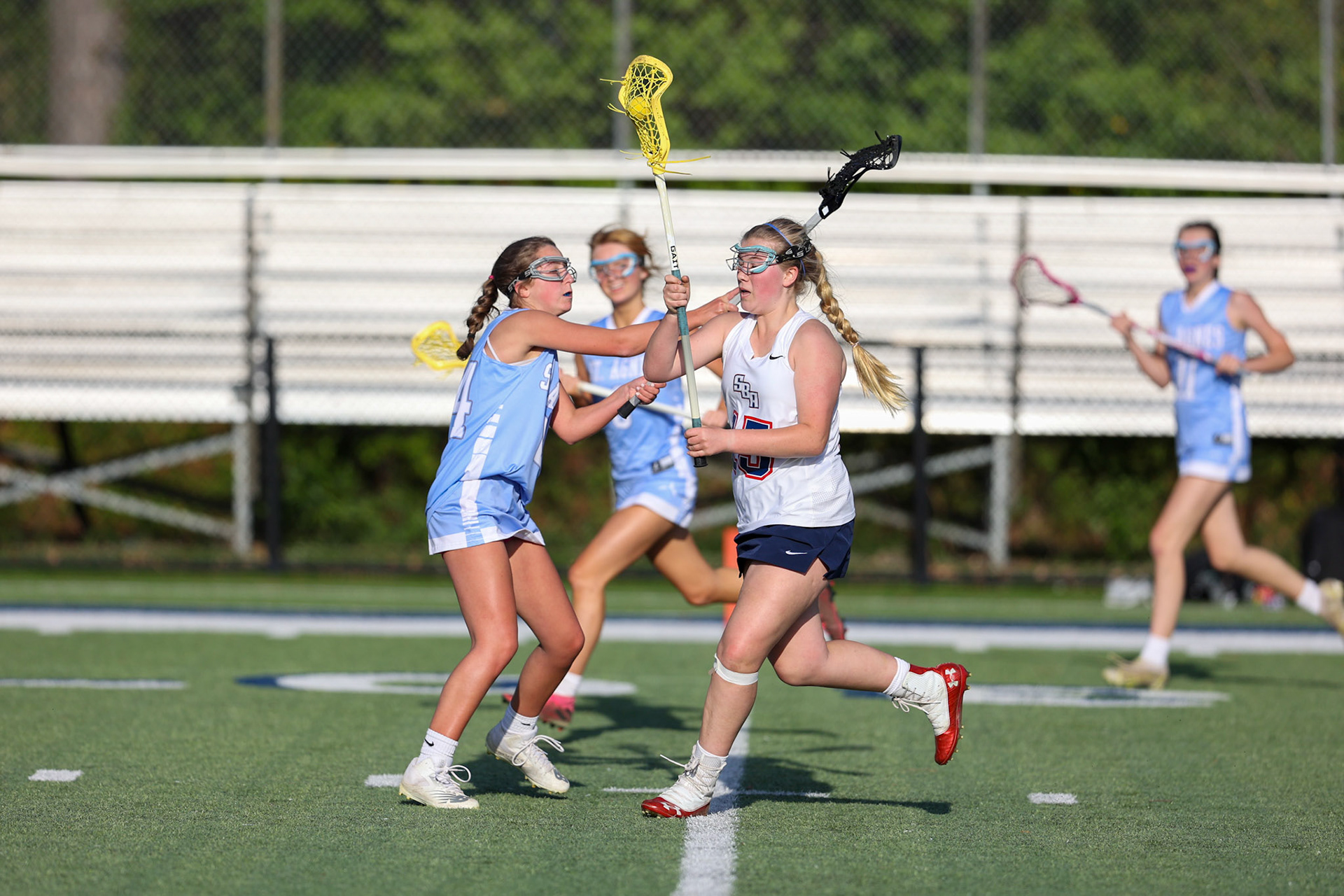 St. Benedict Girls Lacrosse vs St. Agnes on Senior Night at St. Benedict at Auburndale in Memphis, TN on April 19, 2022. (Ryan Beatty/SBA)