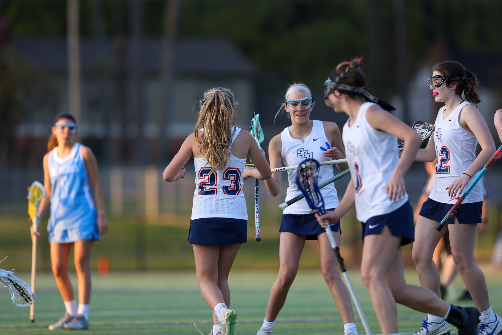 St. Benedict Girls Lacrosse vs St. Agnes on Senior Night at St. Benedict at Auburndale in Memphis, TN on April 19, 2022. (Ryan Beatty/SBA)