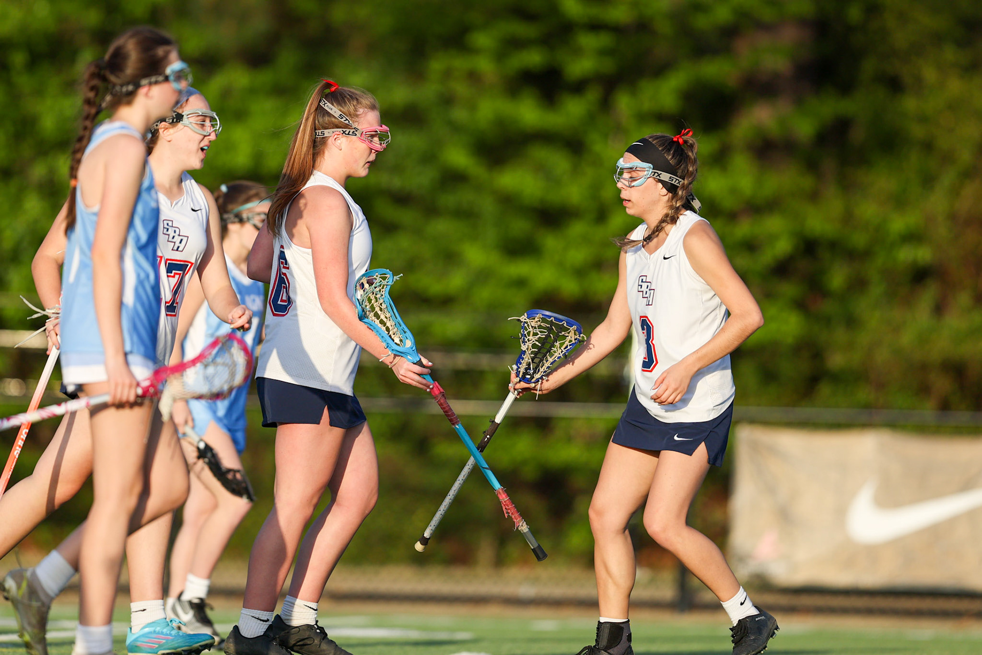 St. Benedict Girls Lacrosse vs St. Agnes on Senior Night at St. Benedict at Auburndale in Memphis, TN on April 19, 2022. (Ryan Beatty/SBA)