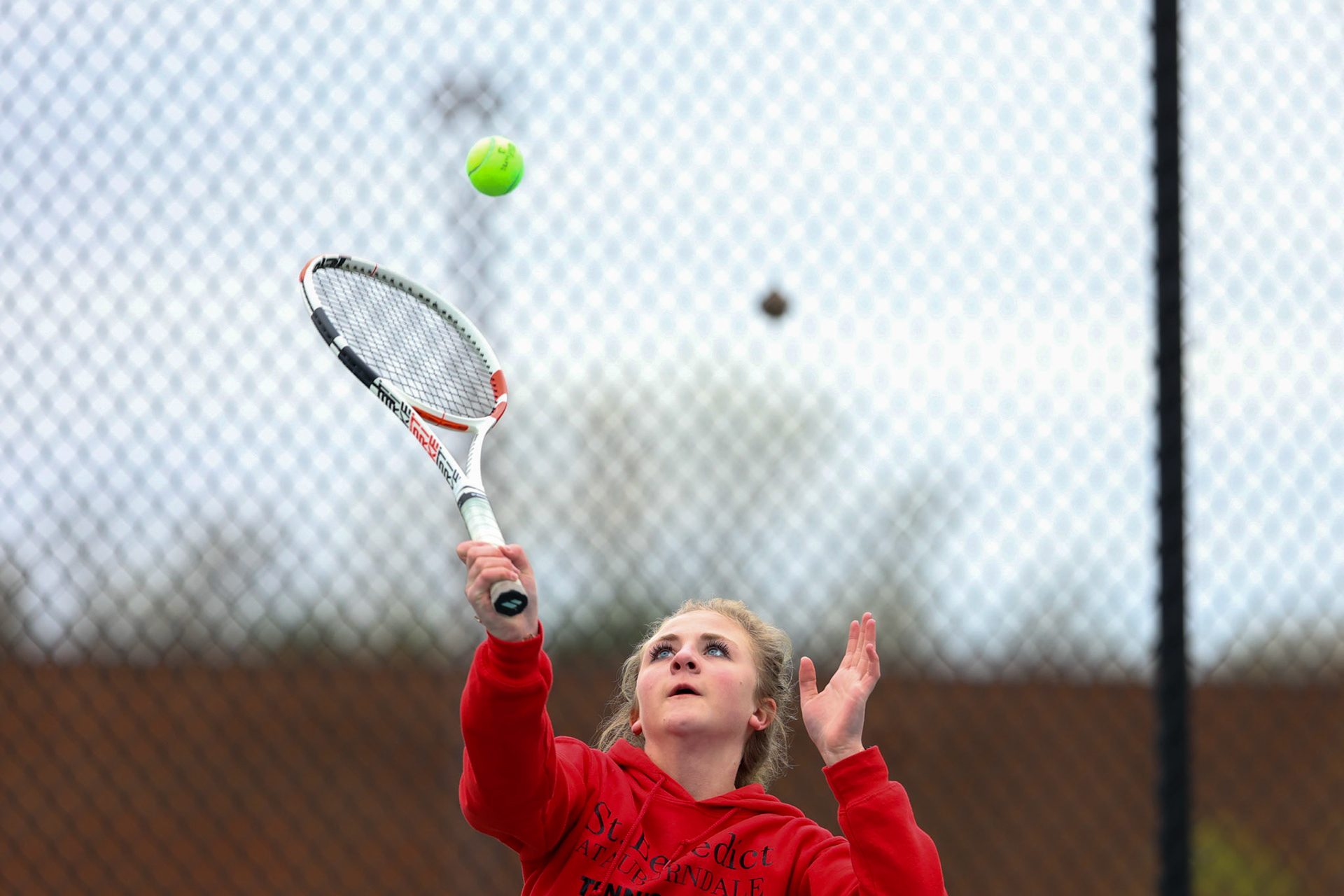 St. Benedict Tennis vs Brighton Cardinals on Wednesday April 6, 2022 at St. Benedict At Auburndale High School in Memphis, TN. (Ryan Beatty/SBA)