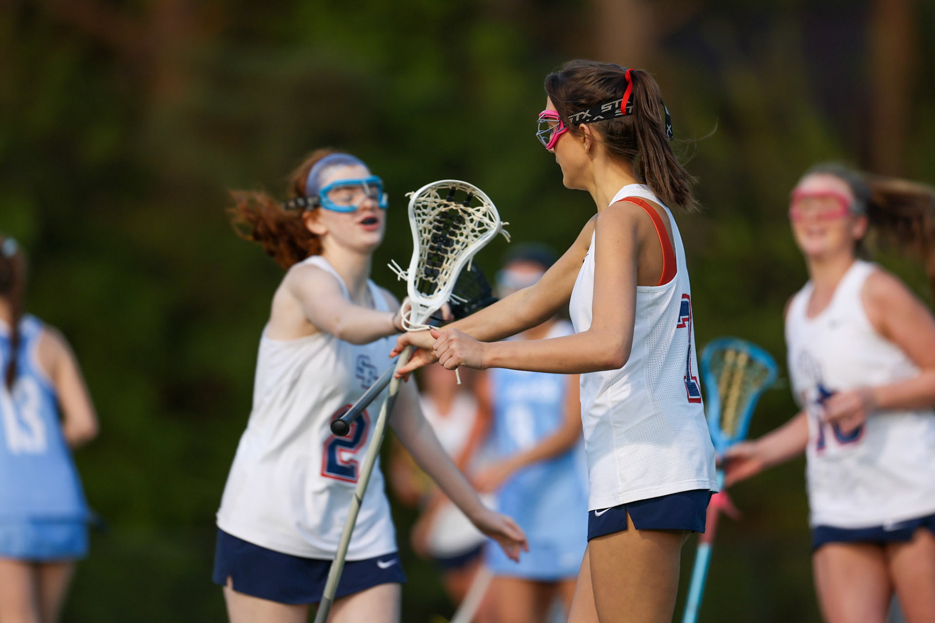 St. Benedict Girls Lacrosse vs St. Agnes on Senior Night at St. Benedict at Auburndale in Memphis, TN on April 19, 2022. (Ryan Beatty/SBA)