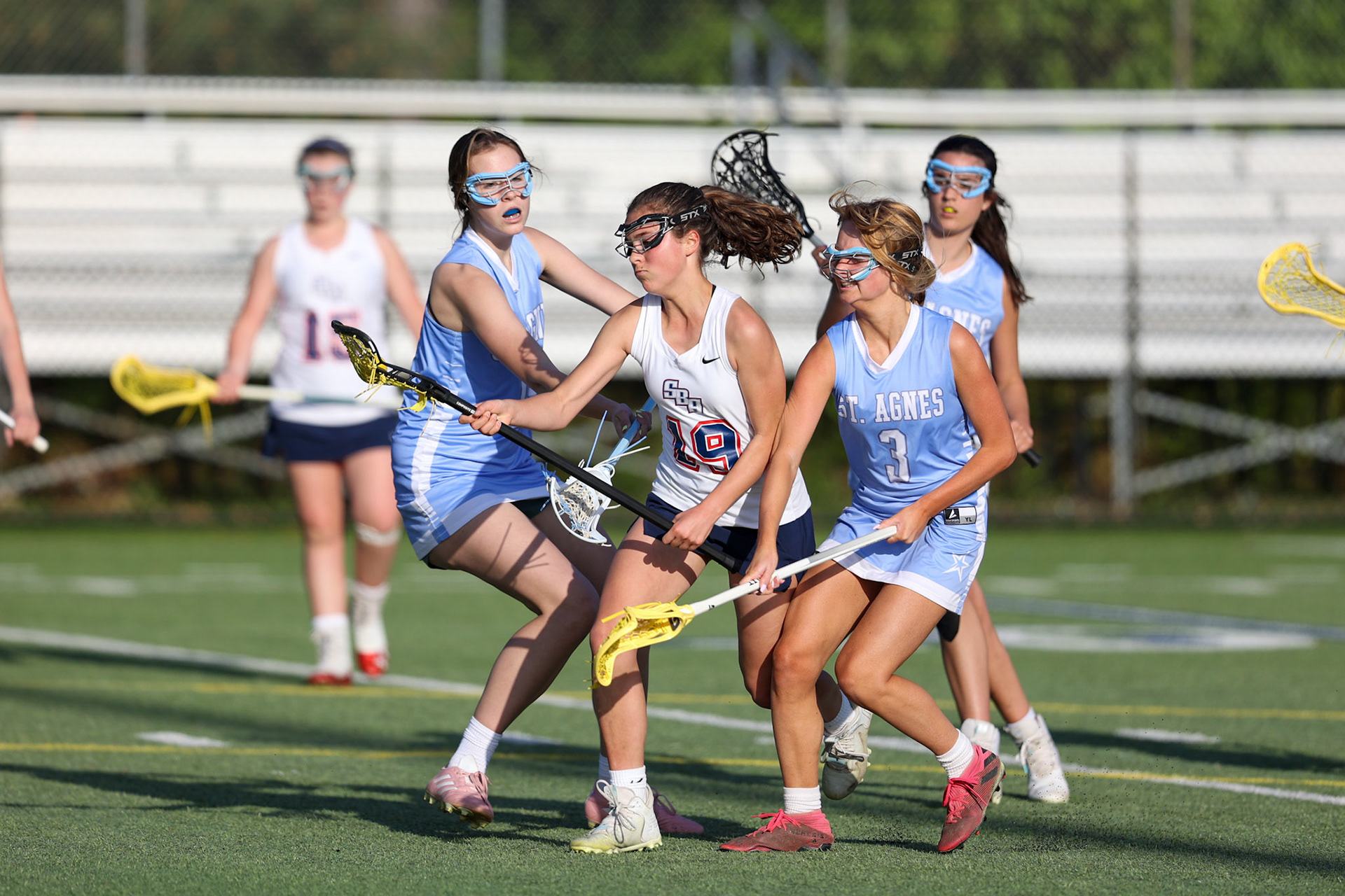 St. Benedict Girls Lacrosse vs St. Agnes on Senior Night at St. Benedict at Auburndale in Memphis, TN on April 19, 2022. (Ryan Beatty/SBA)