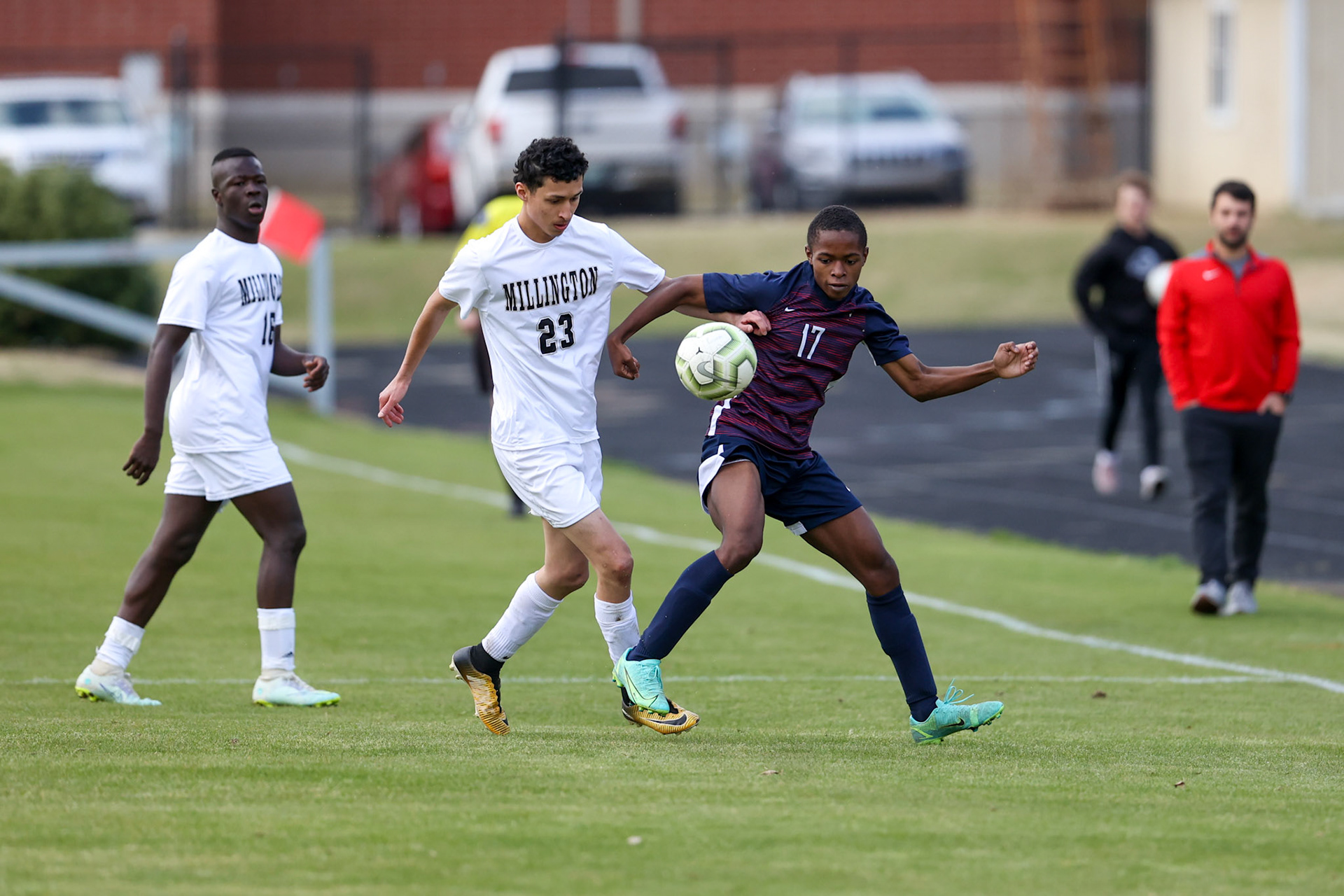 St. Benedict Soccer vs Millington on April 7, 2022 at St. Benedict At Auburndale High School in Memphis, TN. (Ryan Beatty/SBA)