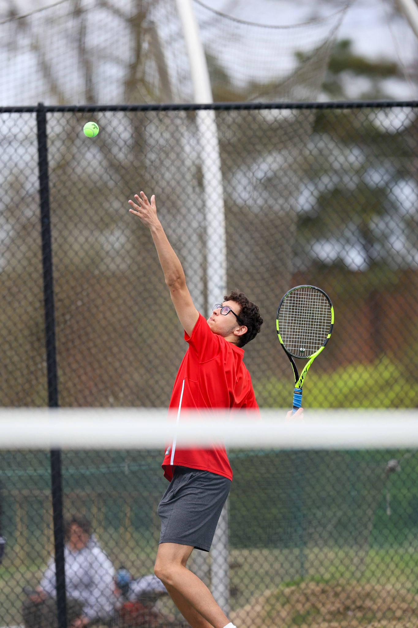St. Benedict Tennis vs Brighton Cardinals on Wednesday April 6, 2022 at St. Benedict At Auburndale High School in Memphis, TN. (Ryan Beatty/SBA)