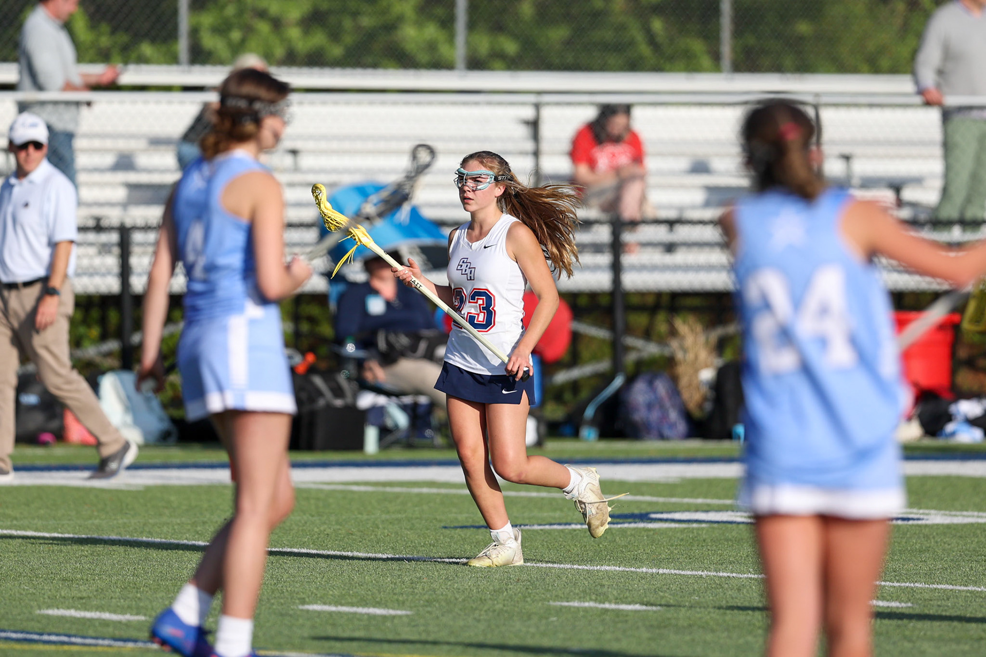 St. Benedict Girls Lacrosse vs St. Agnes on Senior Night at St. Benedict at Auburndale in Memphis, TN on April 19, 2022. (Ryan Beatty/SBA)