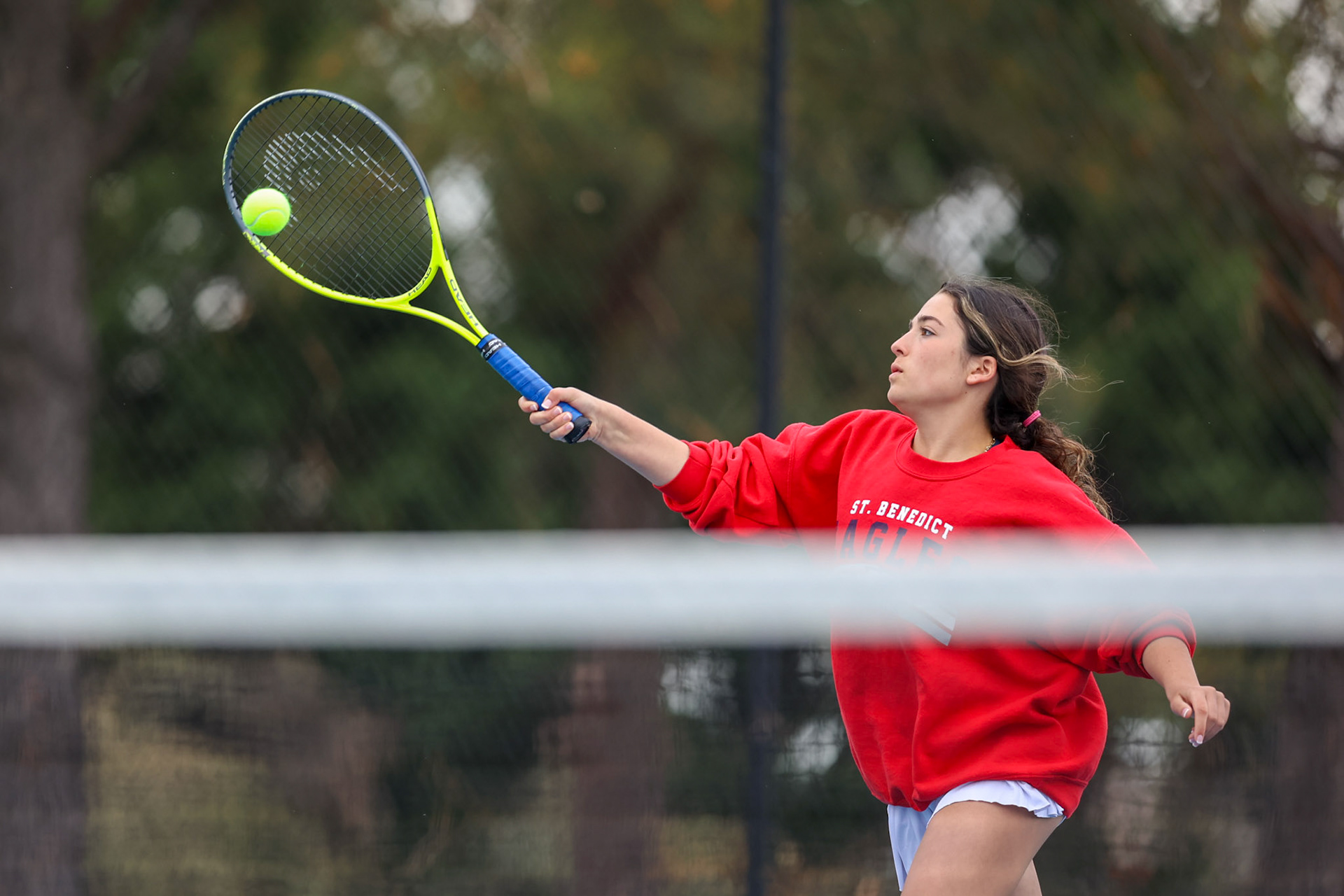 St. Benedict Tennis vs Brighton Cardinals on Wednesday April 6, 2022 at St. Benedict At Auburndale High School in Memphis, TN. (Ryan Beatty/SBA)