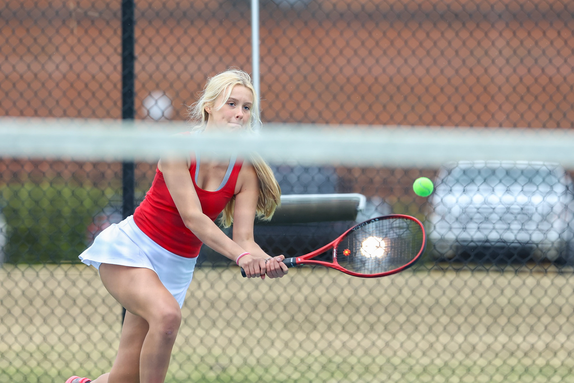 St. Benedict Tennis vs Brighton Cardinals on Wednesday April 6, 2022 at St. Benedict At Auburndale High School in Memphis, TN. (Ryan Beatty/SBA)