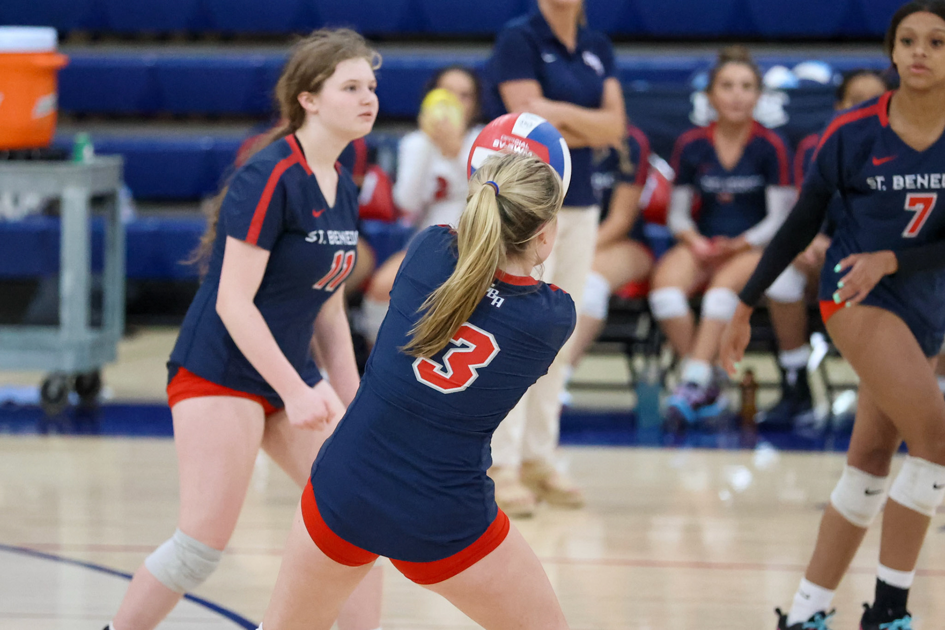 St. Benedict Volleyball vs West Memphis at St. Benedict on Monday, September 12, 2022. (Ryan Beatty/SBA)