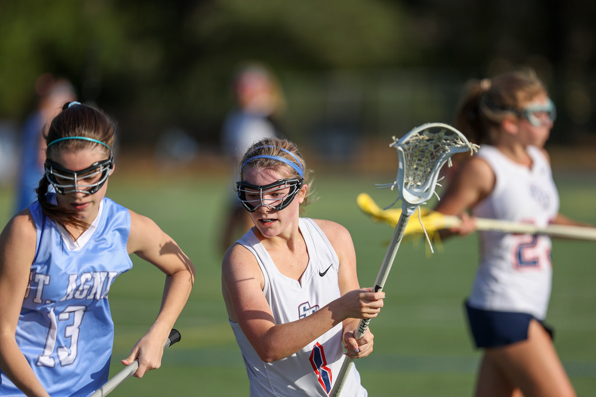 St. Benedict Girls Lacrosse vs St. Agnes on Senior Night at St. Benedict at Auburndale in Memphis, TN on April 19, 2022. (Ryan Beatty/SBA)