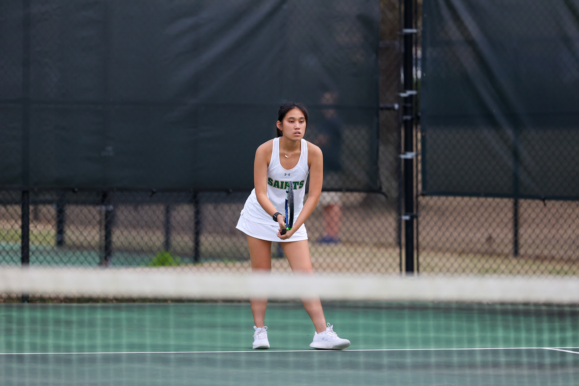 St. Benedict Tennis vs Briarcrest at Briarcrest Christian School on April 12, 2022 in Memphis, TN. (Ryan Beatty/SBA)