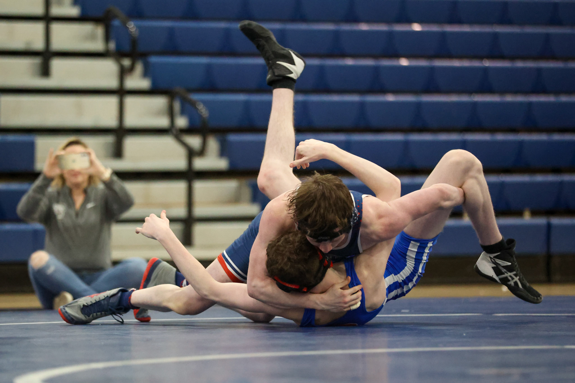 SBA Wrestling Senior Night vs Bartlett, Bolton, and ECS on Thursday, Feb. 10, 2022. (Ryan Beatty Photo)