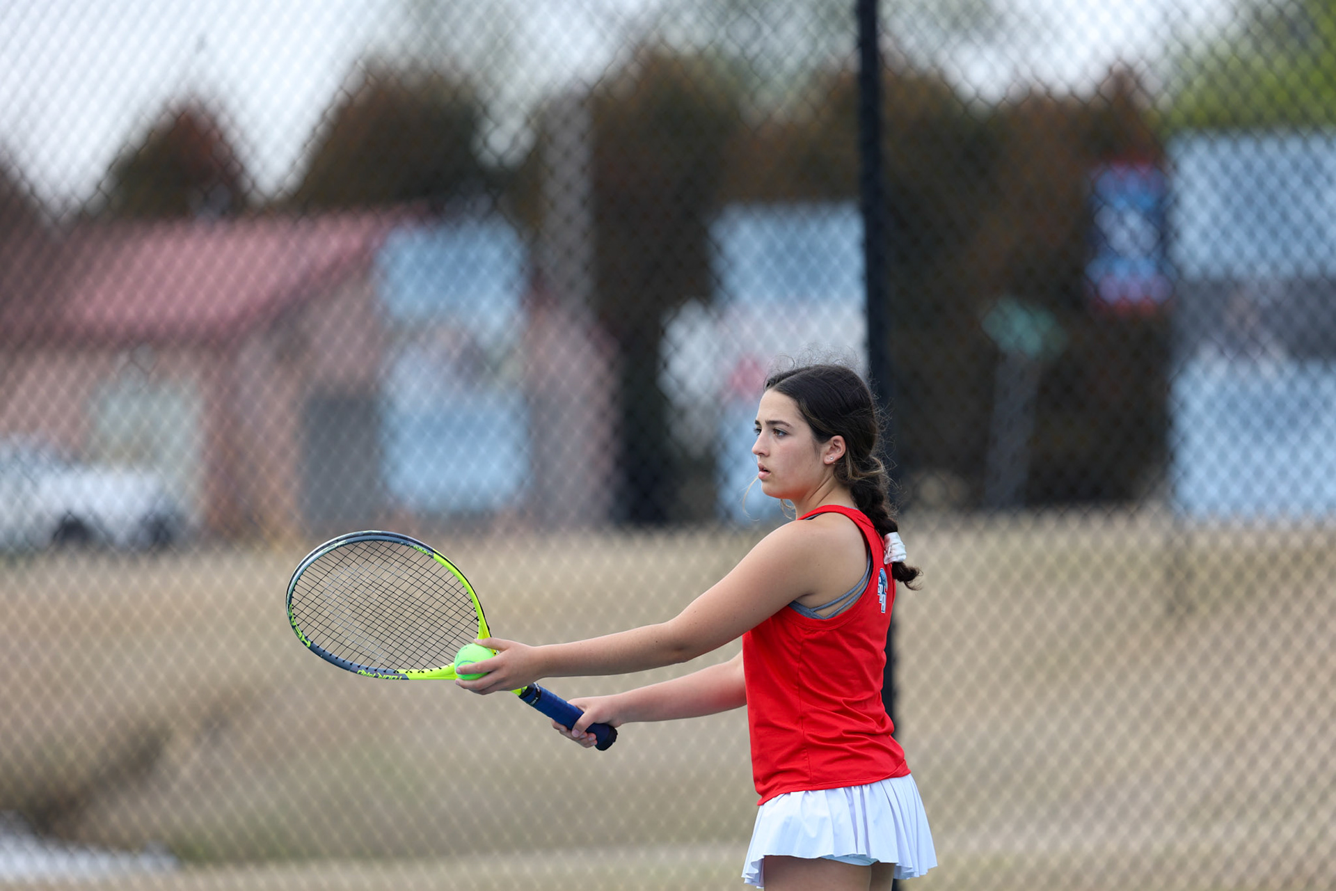 SBA Tennis vs Briacrest on Monday, April 3, 2023. (Ryan Beatty Photo)