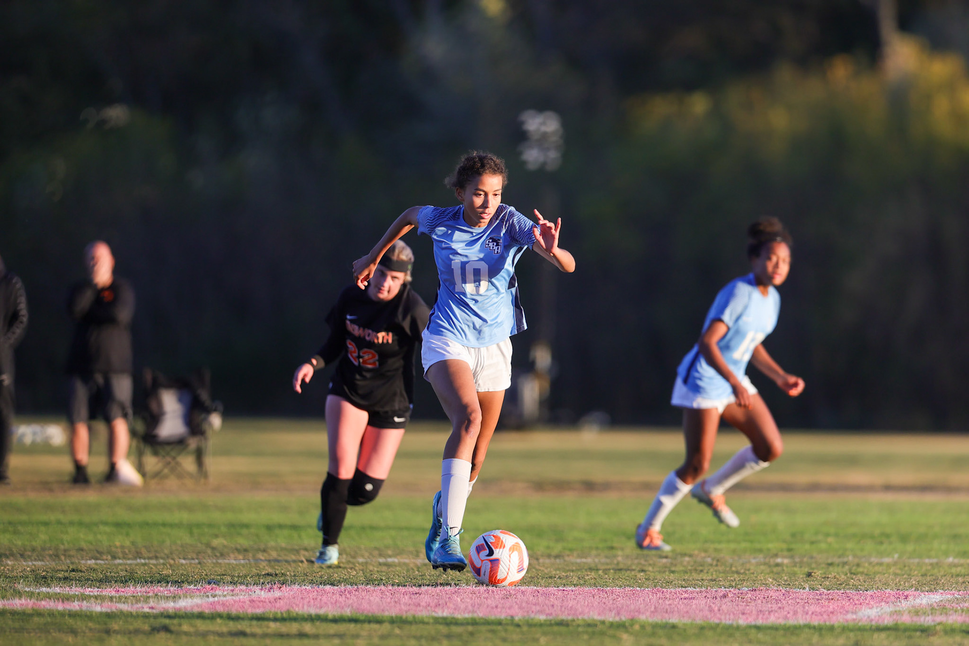 SBA Girl’s Soccer vs. Ensworth in the first round of the TSSAA State Tournament in Nashville, TN, on Oct. 17, 2022. (Ryan Beatty/SBA)