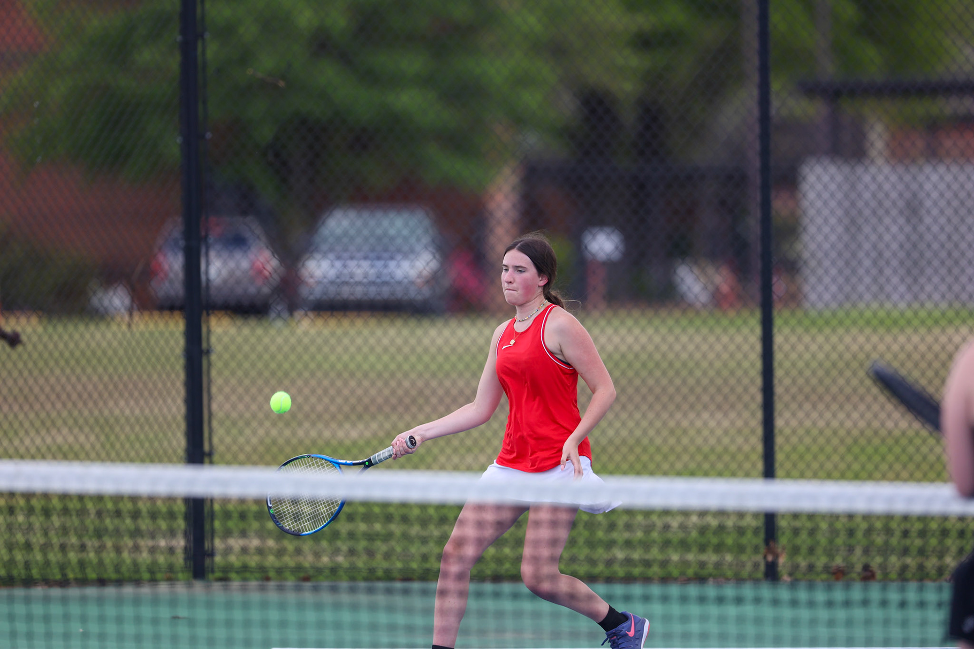 St. Benedict Tennis vs St. Agnes at St. Benedict at Auburndale High School in Memphis, TN on April 21, 2022. (Ryan Beatty/SBA)