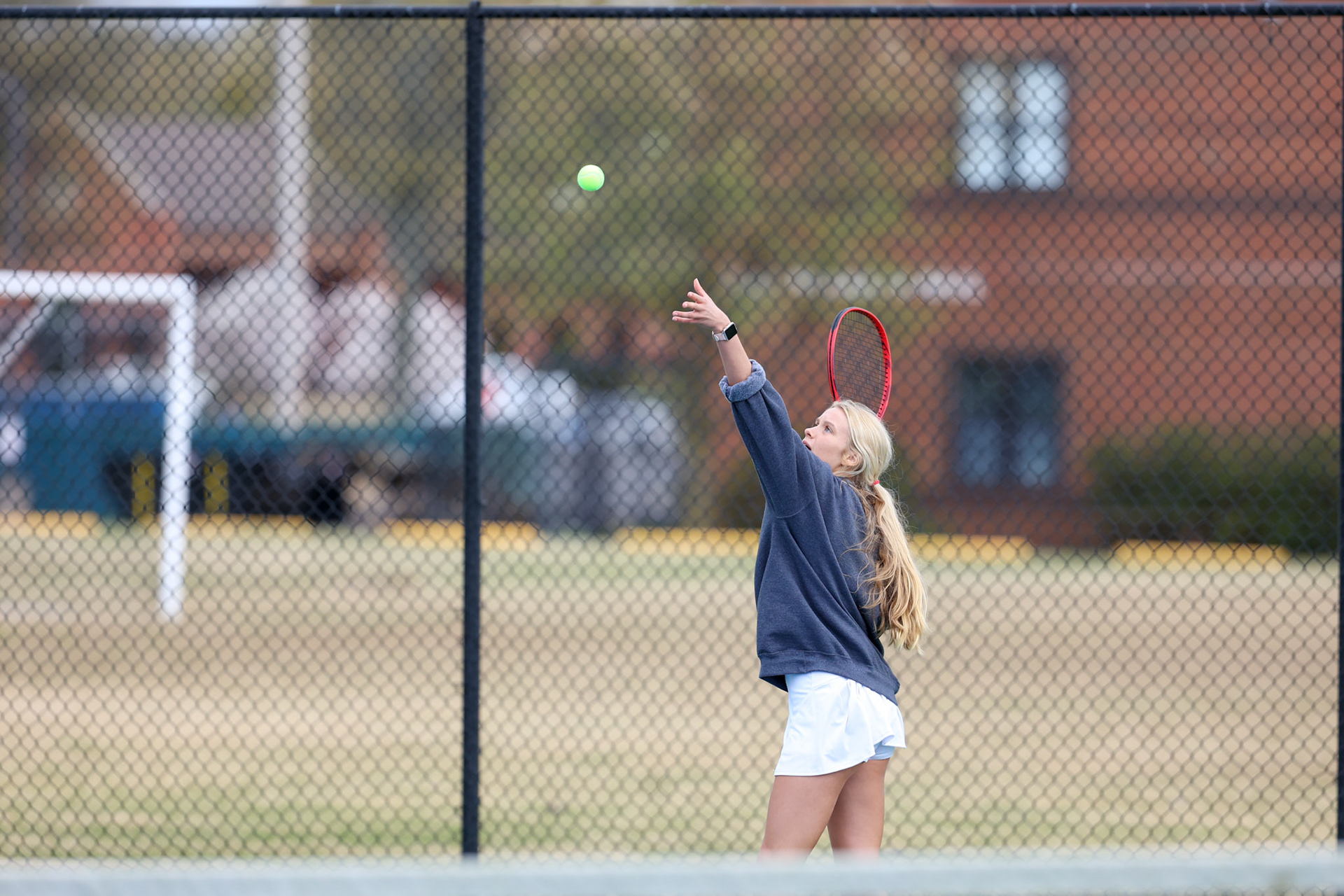 St. Benedict Tennis vs Brighton Cardinals on Wednesday April 6, 2022 at St. Benedict At Auburndale High School in Memphis, TN. (Ryan Beatty/SBA)