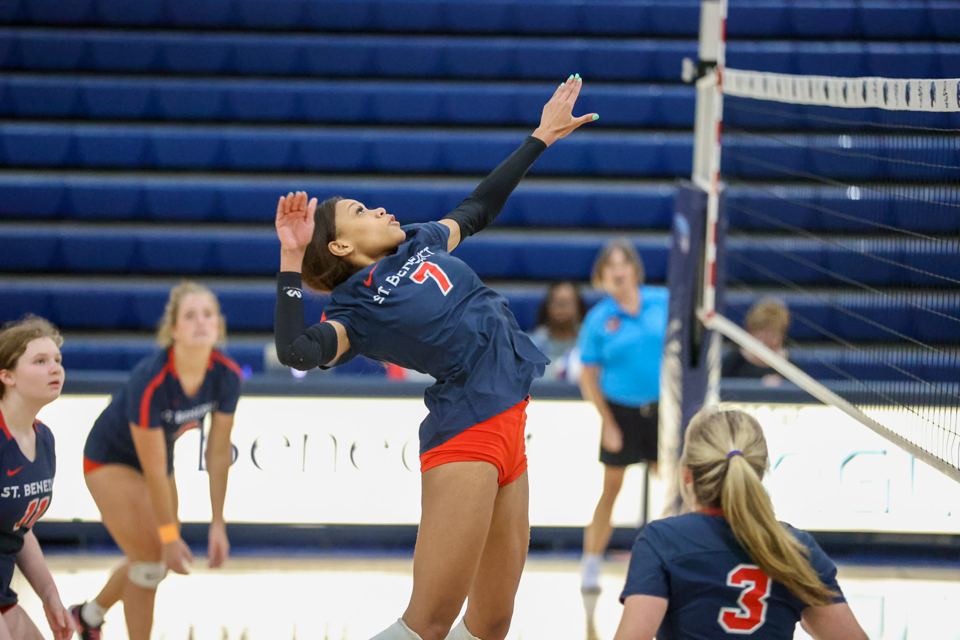 St. Benedict Volleyball vs West Memphis at St. Benedict on Monday, September 12, 2022. (Ryan Beatty/SBA)