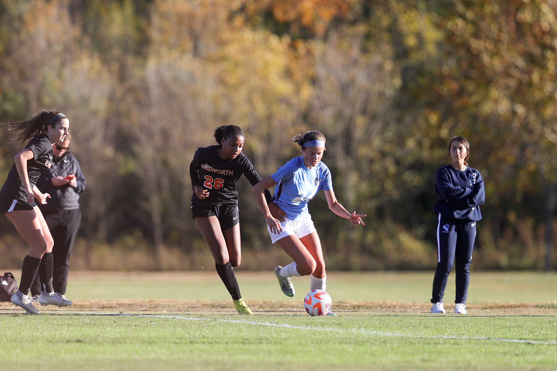 SBA Girl’s Soccer vs. Ensworth in the first round of the TSSAA State Tournament in Nashville, TN, on Oct. 17, 2022. (Ryan Beatty/SBA)