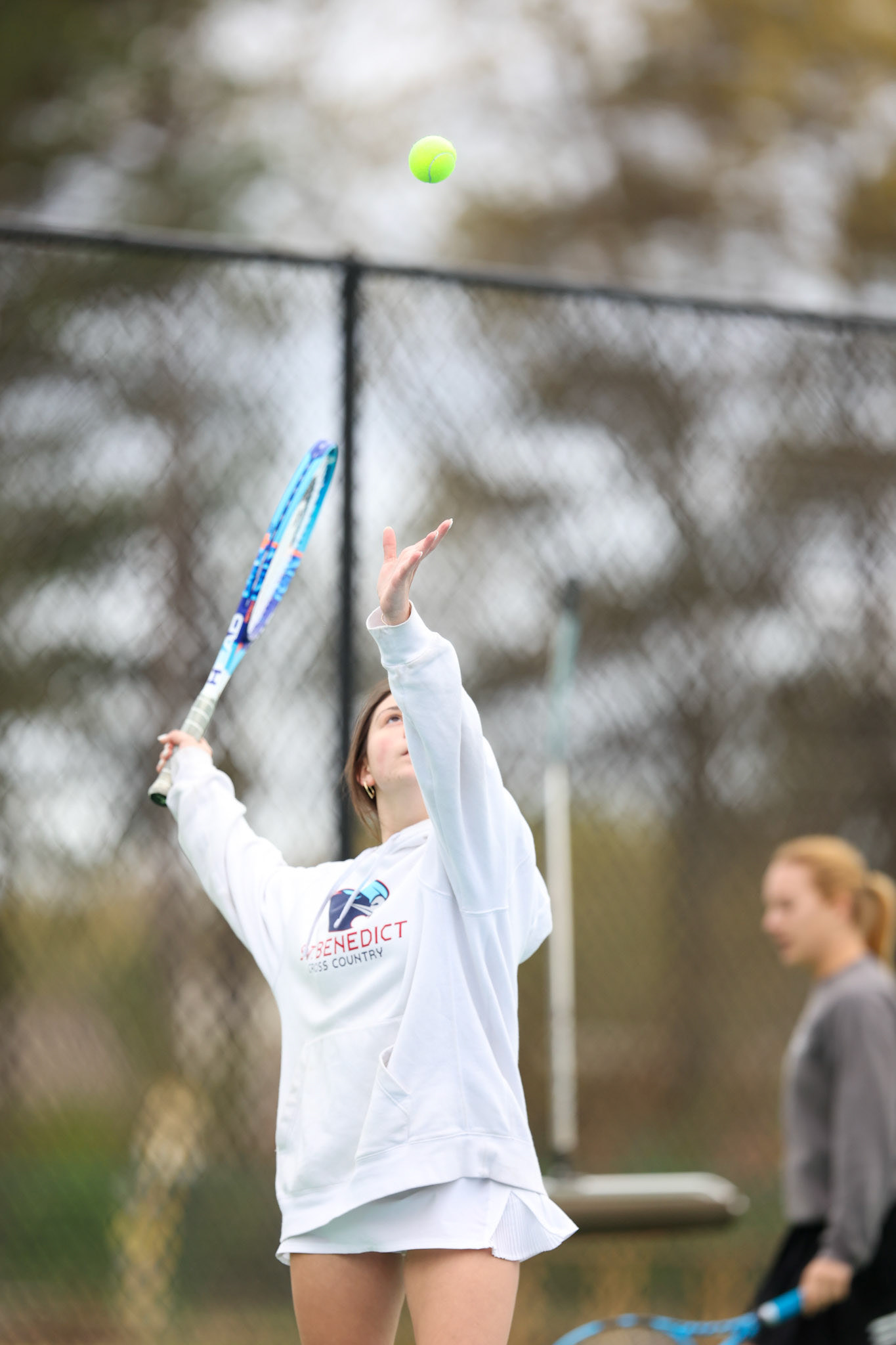 St. Benedict Tennis vs Brighton Cardinals on Wednesday April 6, 2022 at St. Benedict At Auburndale High School in Memphis, TN. (Ryan Beatty/SBA)