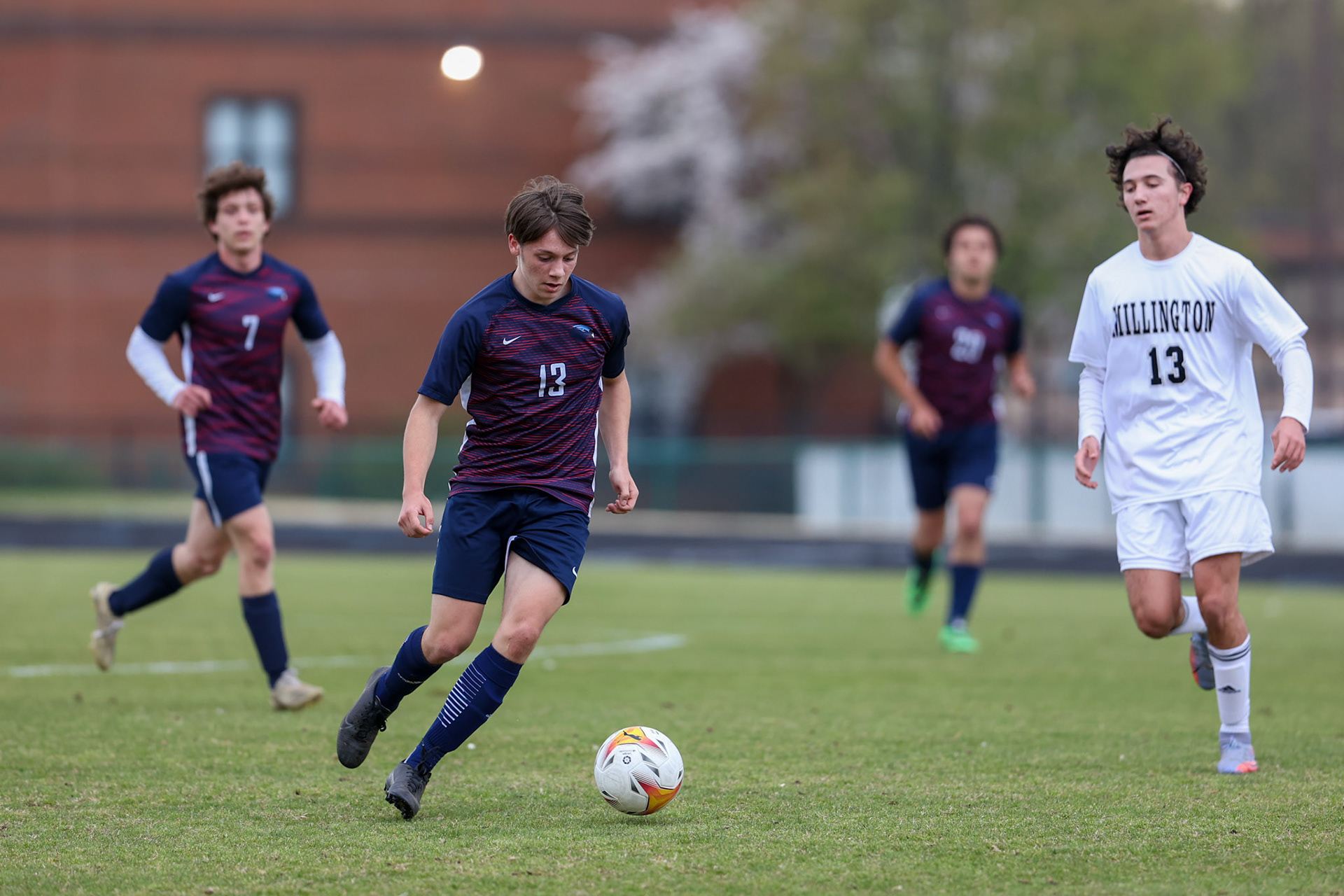 St. Benedict Soccer vs Millington on April 7, 2022 at St. Benedict At Auburndale High School in Memphis, TN. (Ryan Beatty/SBA)