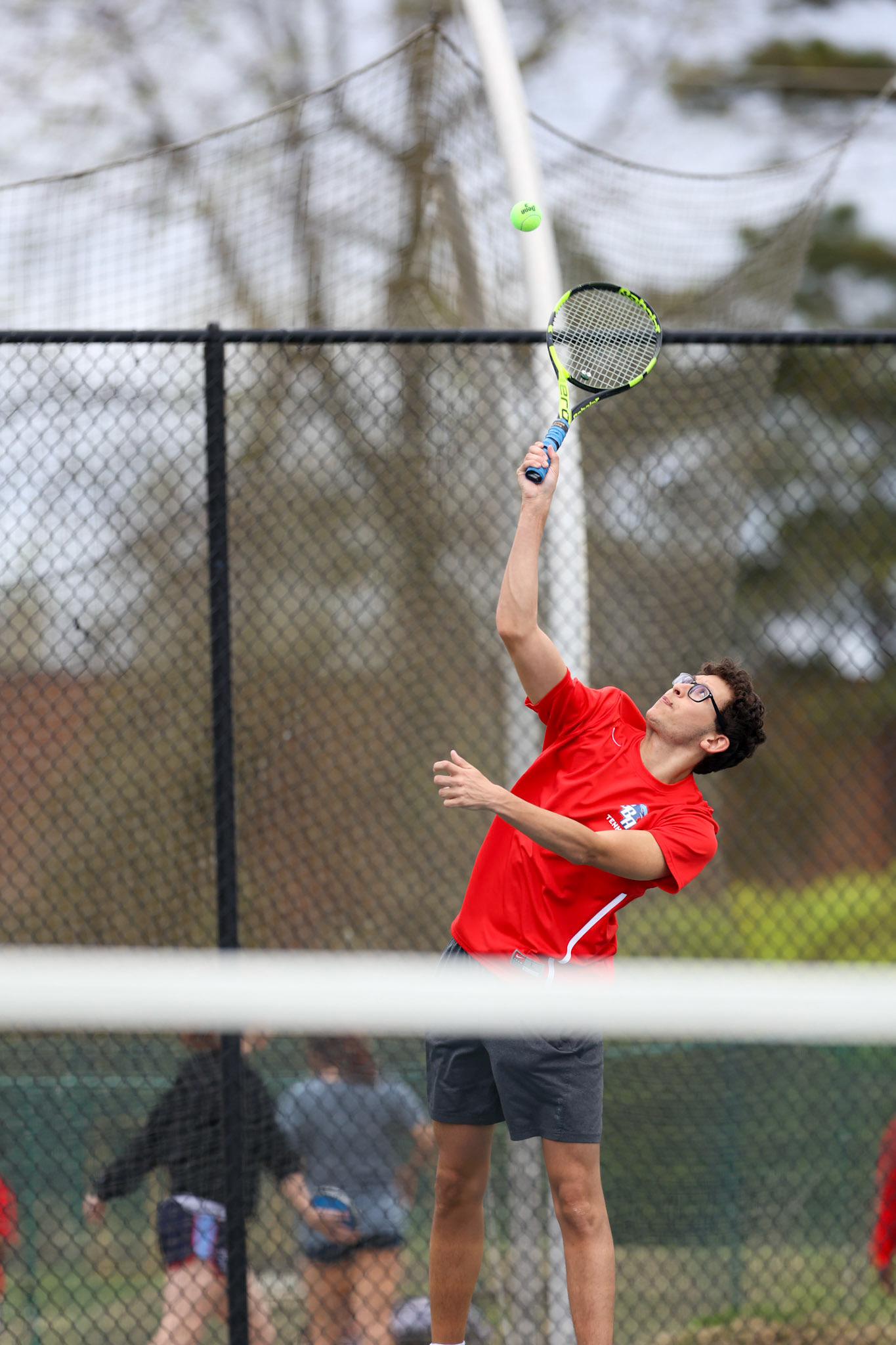 St. Benedict Tennis vs Brighton Cardinals on Wednesday April 6, 2022 at St. Benedict At Auburndale High School in Memphis, TN. (Ryan Beatty/SBA)