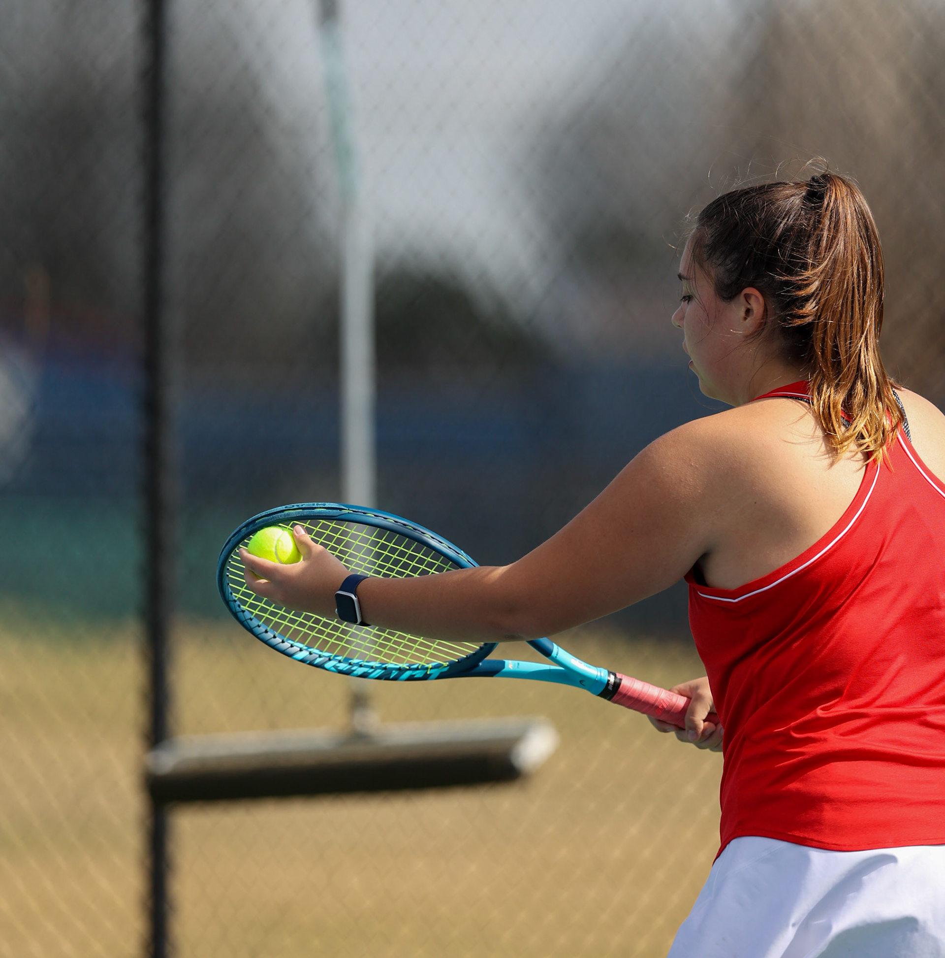 St. Benedict Tennis vs St. Mary’s on April 5, 2022 at St. Benedict at Auburndale High School in Memphis, TN. (Ryan Beatty/SBA)