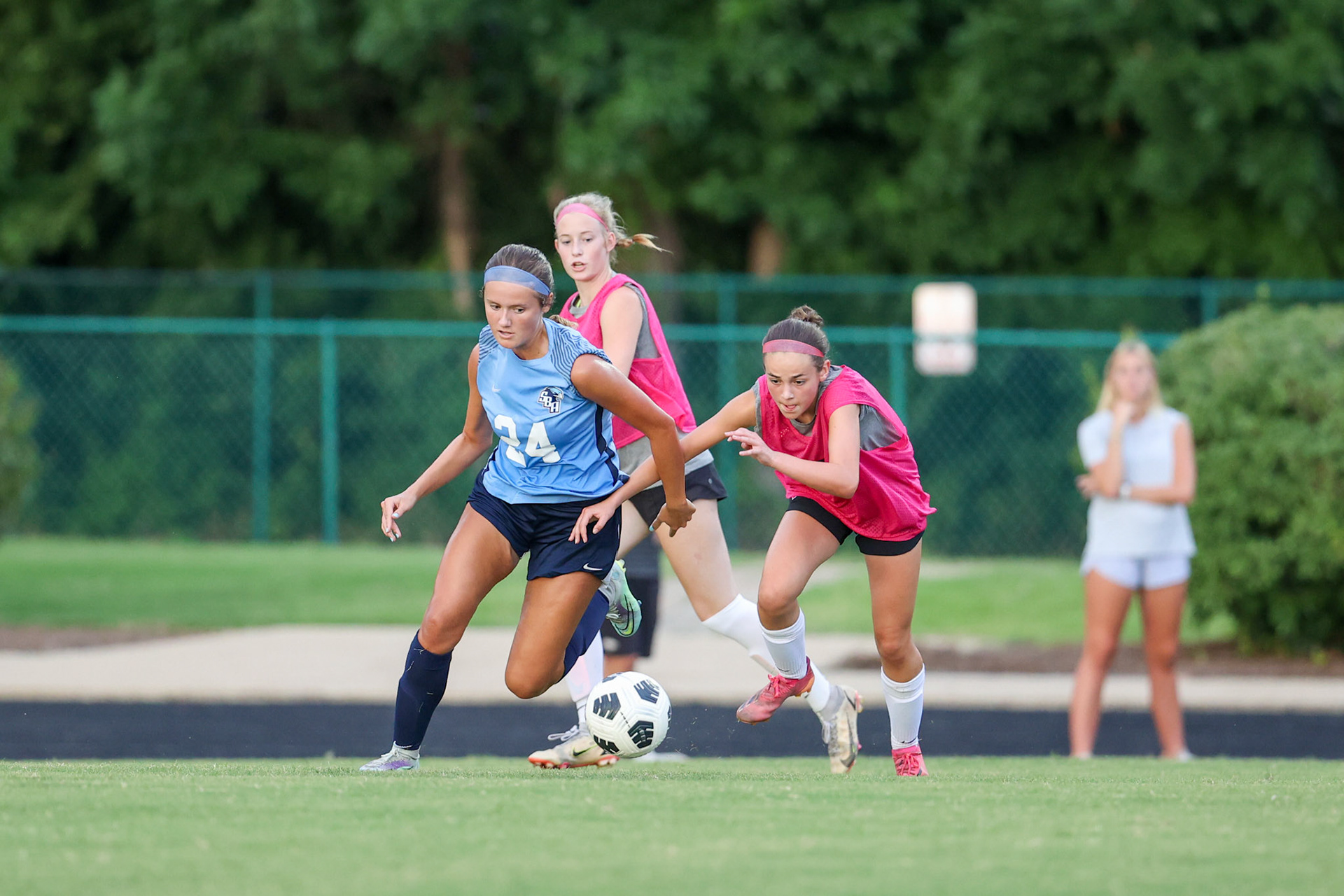 SBA Soccer vs ECS in a preseason match at St. Benedict on August 4, 2022.(Ryan Beatty/SBA)