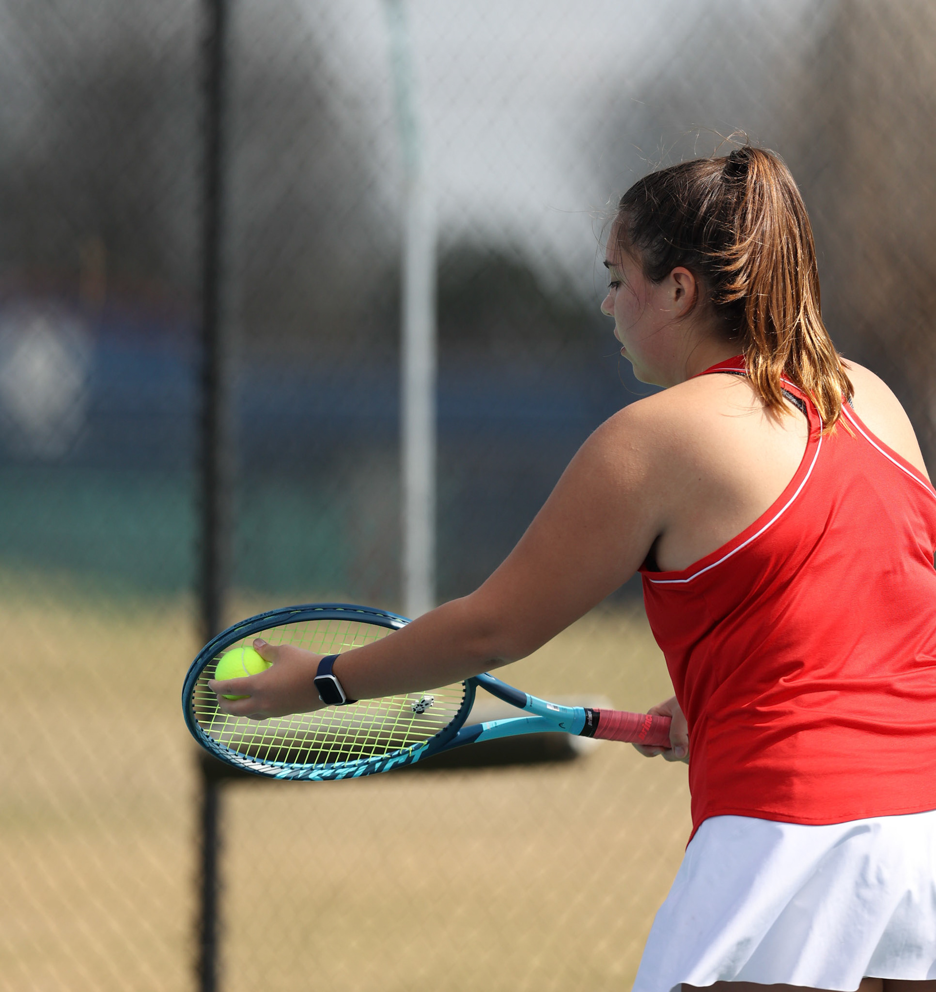 St. Benedict Tennis vs St. Mary’s on April 5, 2022 at St. Benedict at Auburndale High School in Memphis, TN. (Ryan Beatty/SBA)