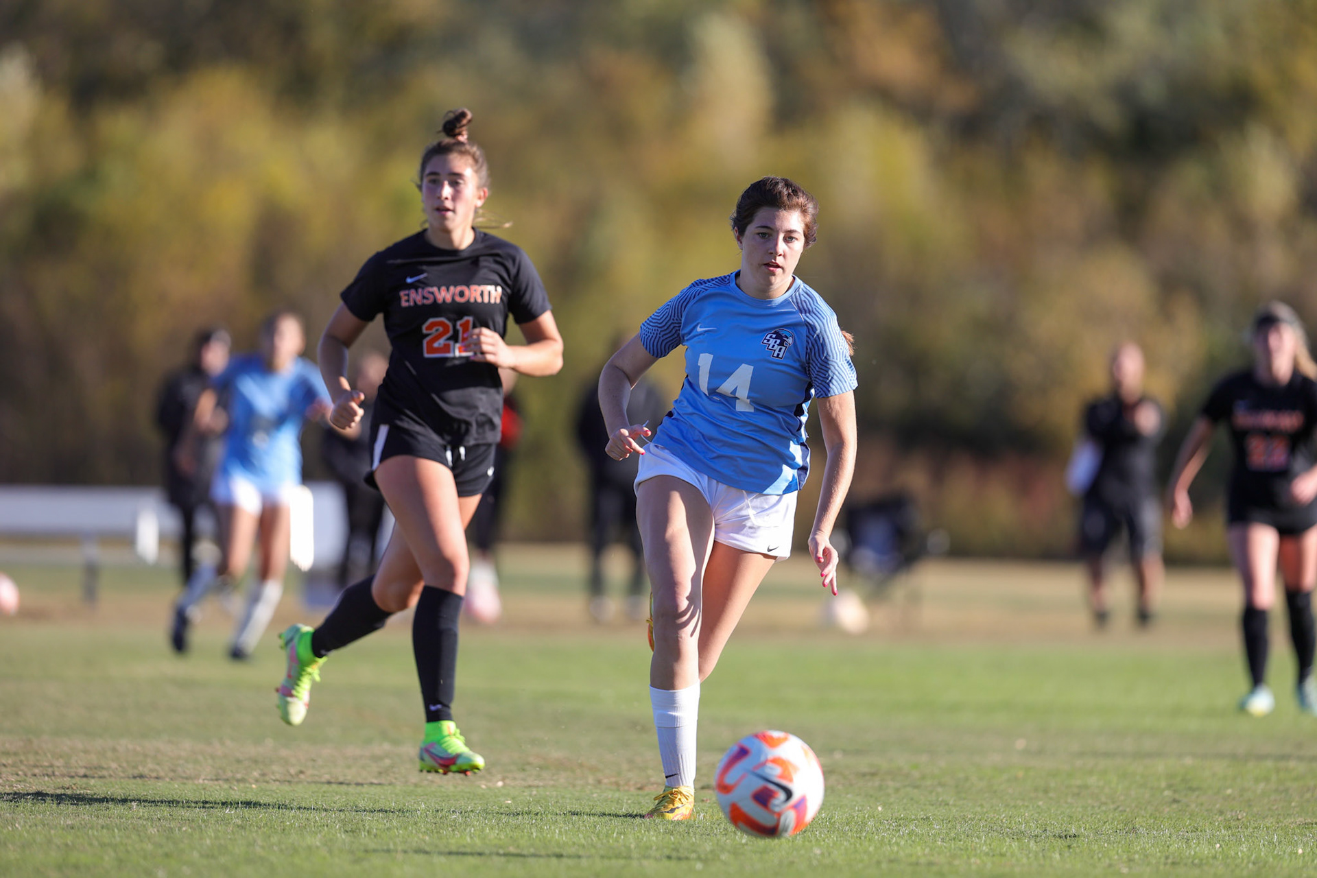 SBA Girl’s Soccer vs. Ensworth in the first round of the TSSAA State Tournament in Nashville, TN, on Oct. 17, 2022. (Ryan Beatty/SBA)