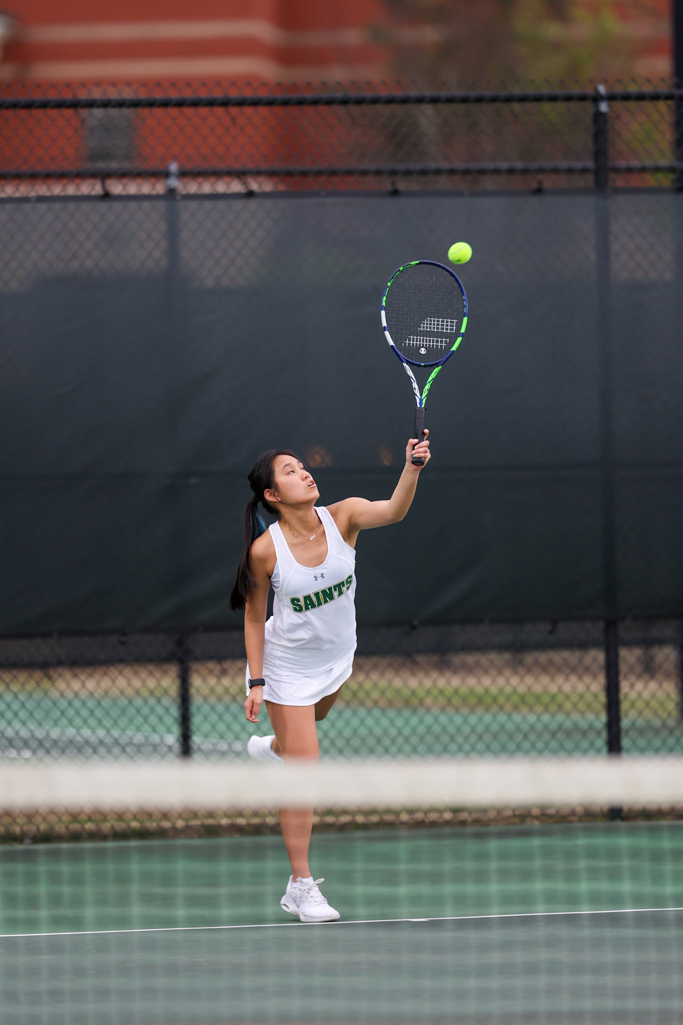 St. Benedict Tennis vs Briarcrest at Briarcrest Christian School on April 12, 2022 in Memphis, TN. (Ryan Beatty/SBA)