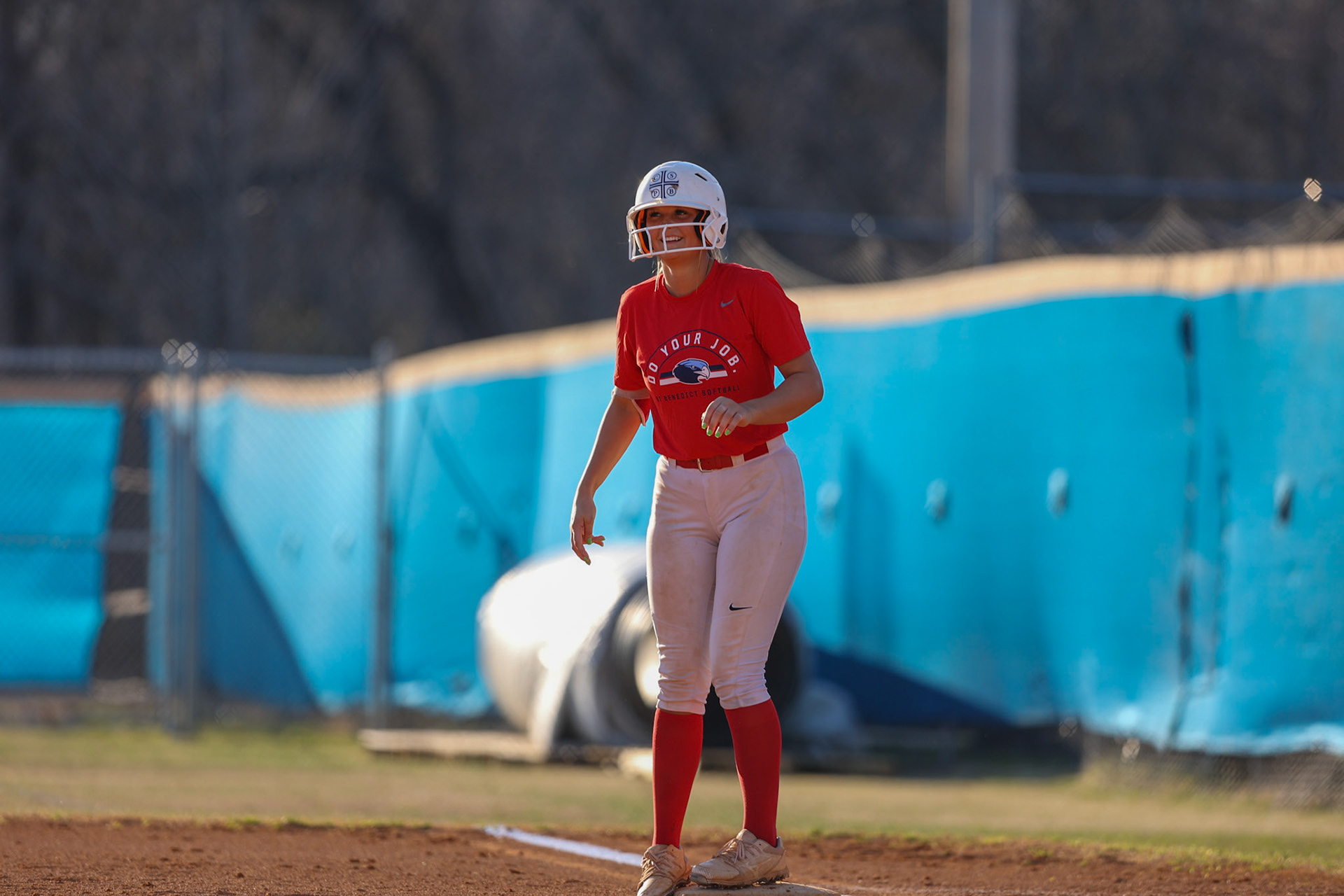St. Benedict Softball vs Bartlett High School on March 3, 2022 at W.J. Freeman Park in Memphis, TN (Ryan Beatty/SBA)
