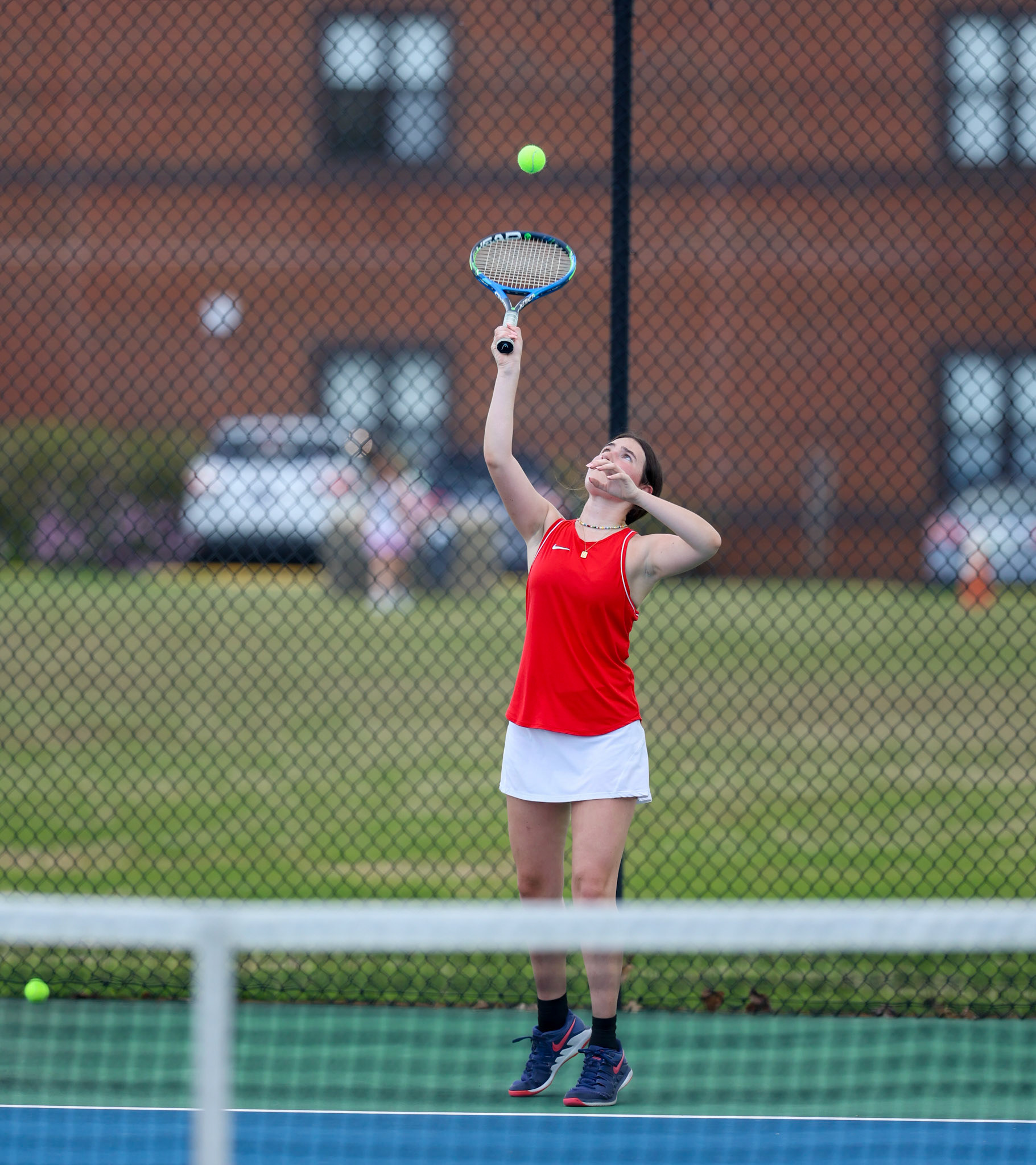 St. Benedict Tennis vs St. Agnes at St. Benedict at Auburndale High School in Memphis, TN on April 21, 2022. (Ryan Beatty/SBA)