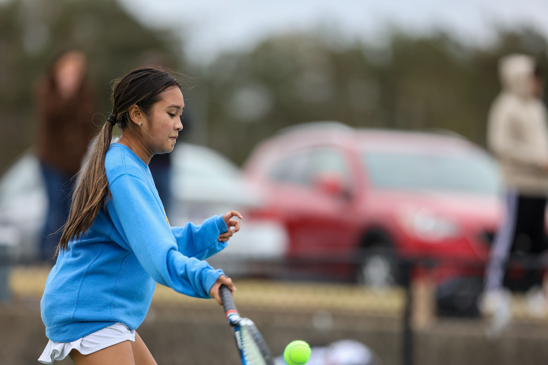 St. Benedict Tennis vs Brighton Cardinals on Wednesday April 6, 2022 at St. Benedict At Auburndale High School in Memphis, TN. (Ryan Beatty/SBA)