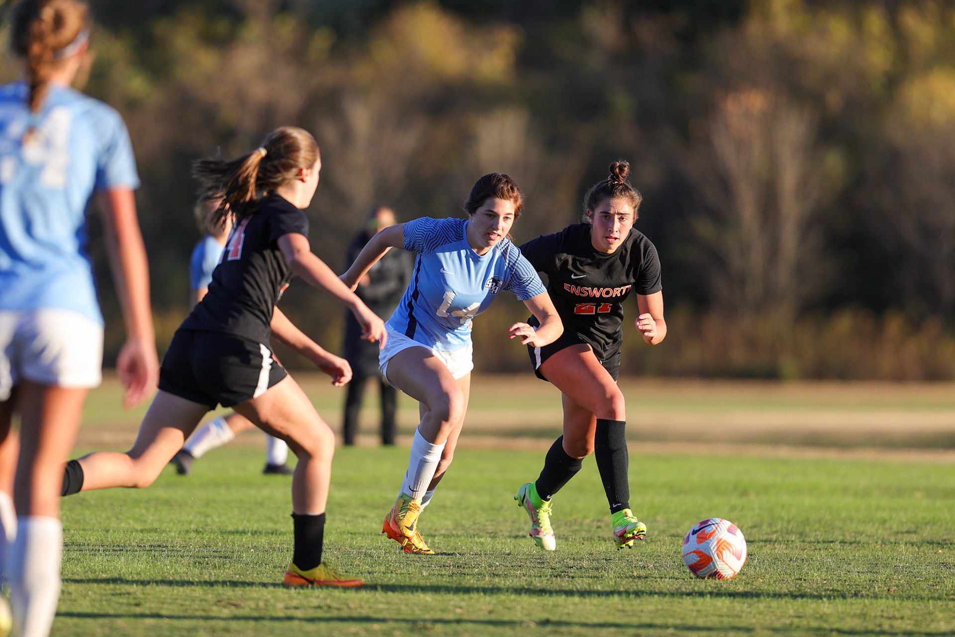 SBA Girl’s Soccer vs. Ensworth in the first round of the TSSAA State Tournament in Nashville, TN, on Oct. 17, 2022. (Ryan Beatty/SBA)
