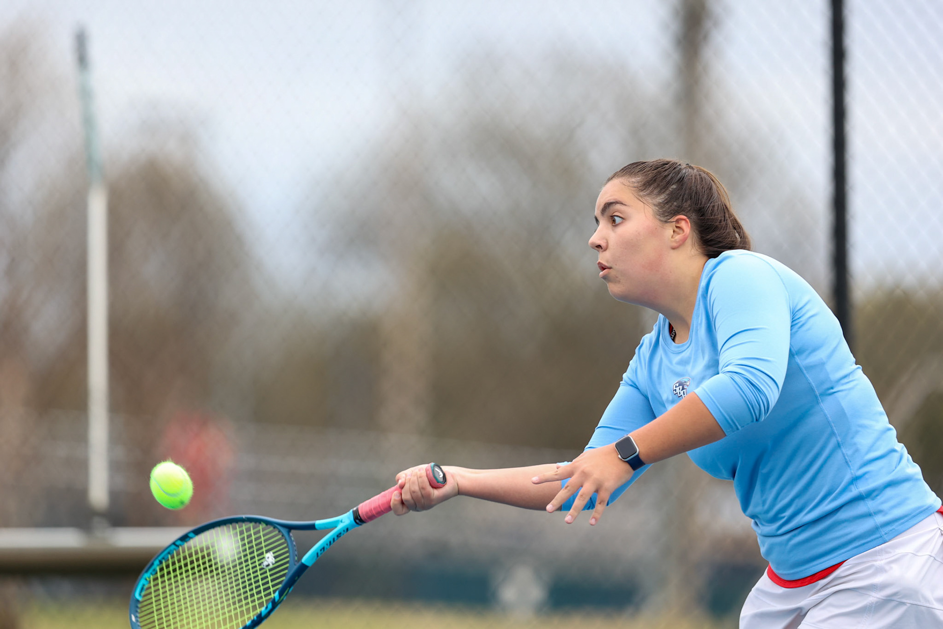 St. Benedict Tennis vs Brighton Cardinals on Wednesday April 6, 2022 at St. Benedict At Auburndale High School in Memphis, TN. (Ryan Beatty/SBA)