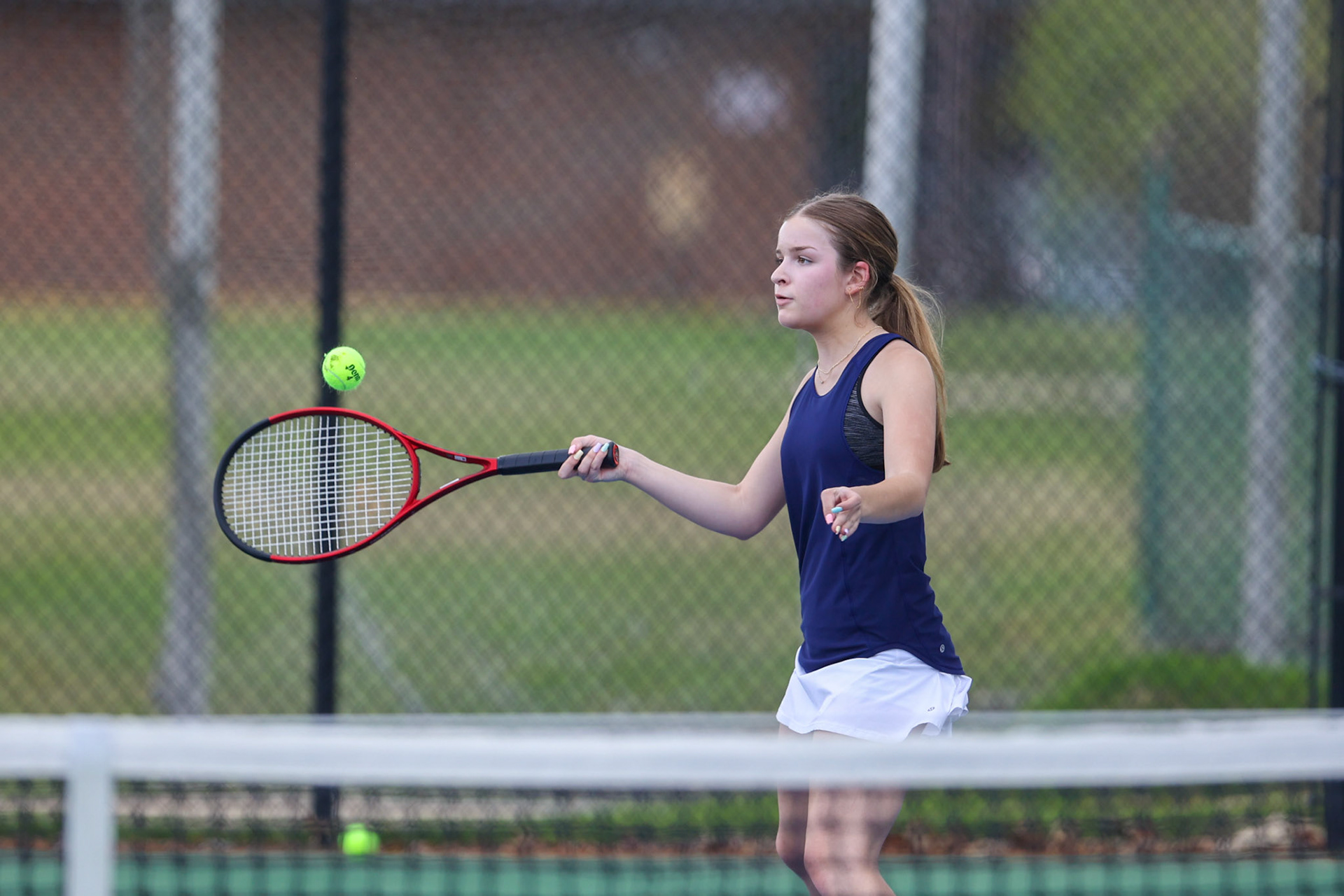 St. Benedict Tennis vs St. Agnes at St. Benedict at Auburndale High School in Memphis, TN on April 21, 2022. (Ryan Beatty/SBA)