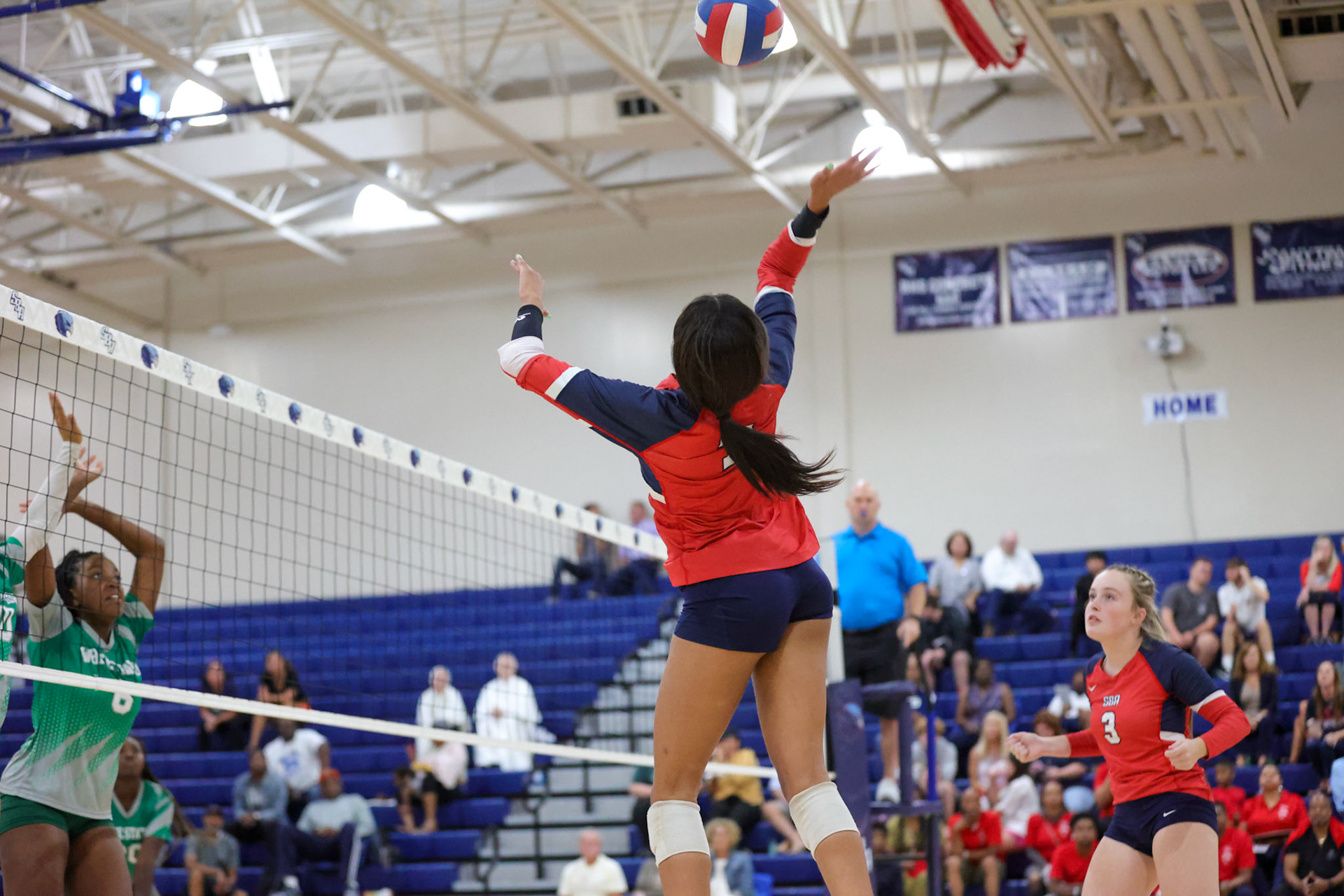 St. Benedict Volleyball vs White Station at St. Benedict at Auburndale in Memphis, TN on Thursday, September 22, 2022. (Ryan Beatty/SBA)