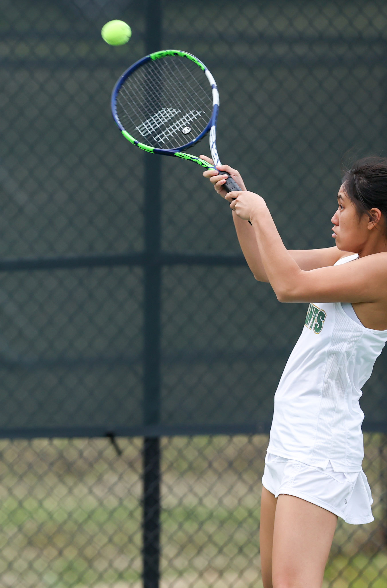 St. Benedict Tennis vs Briarcrest at Briarcrest Christian School on April 12, 2022 in Memphis, TN. (Ryan Beatty/SBA)