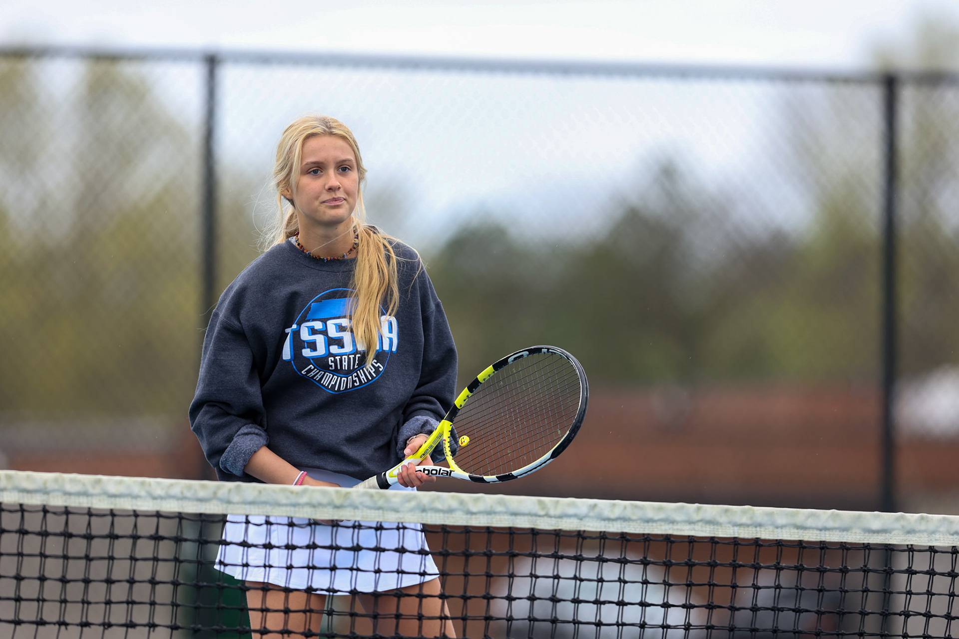 St. Benedict Tennis vs Brighton Cardinals on Wednesday April 6, 2022 at St. Benedict At Auburndale High School in Memphis, TN. (Ryan Beatty/SBA)