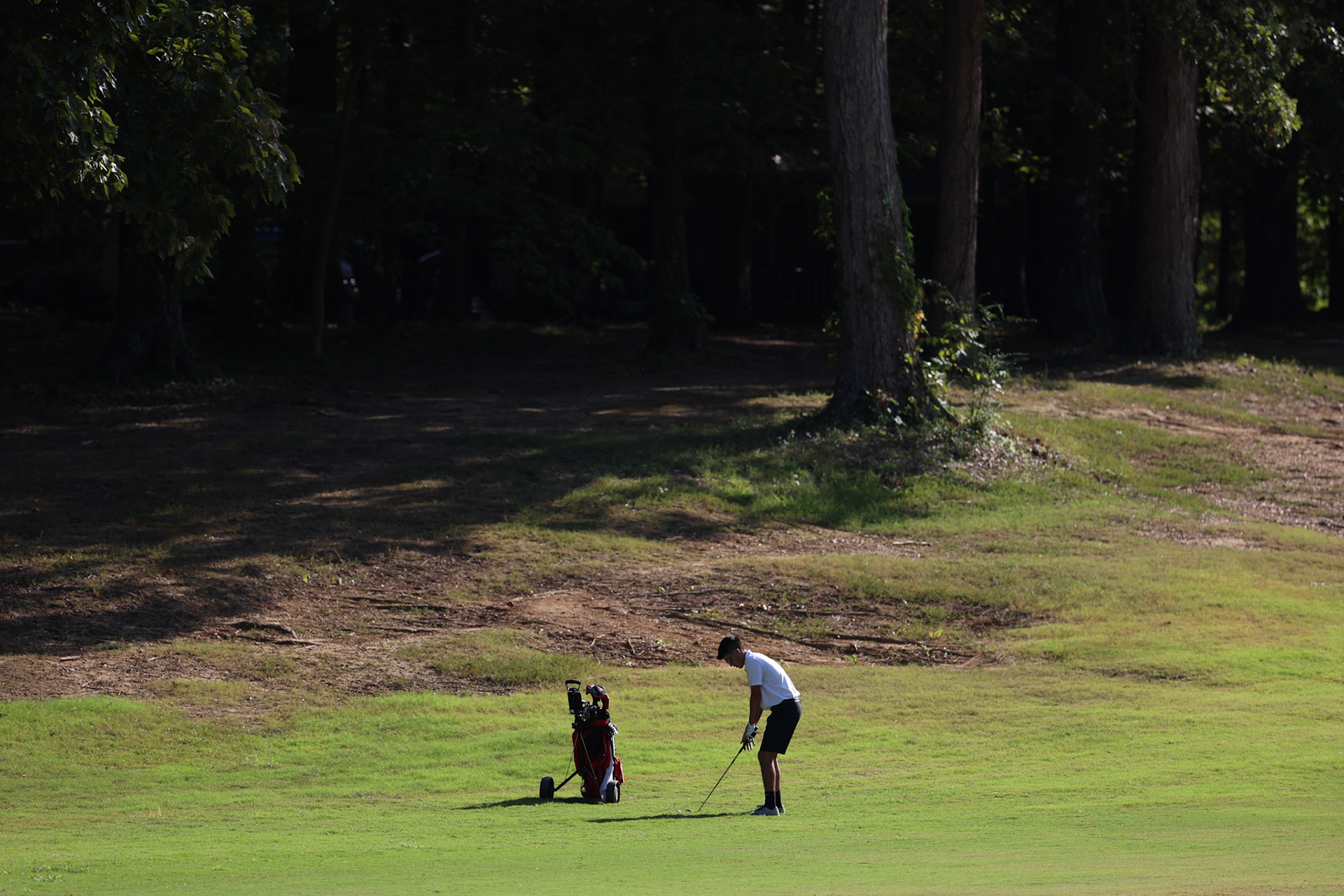 St. Benedict Boys Golf vs Briarcrest at the Lakeland Golf Club on Thursday, September 15, 2022. (Ryan Beatty/SBA)