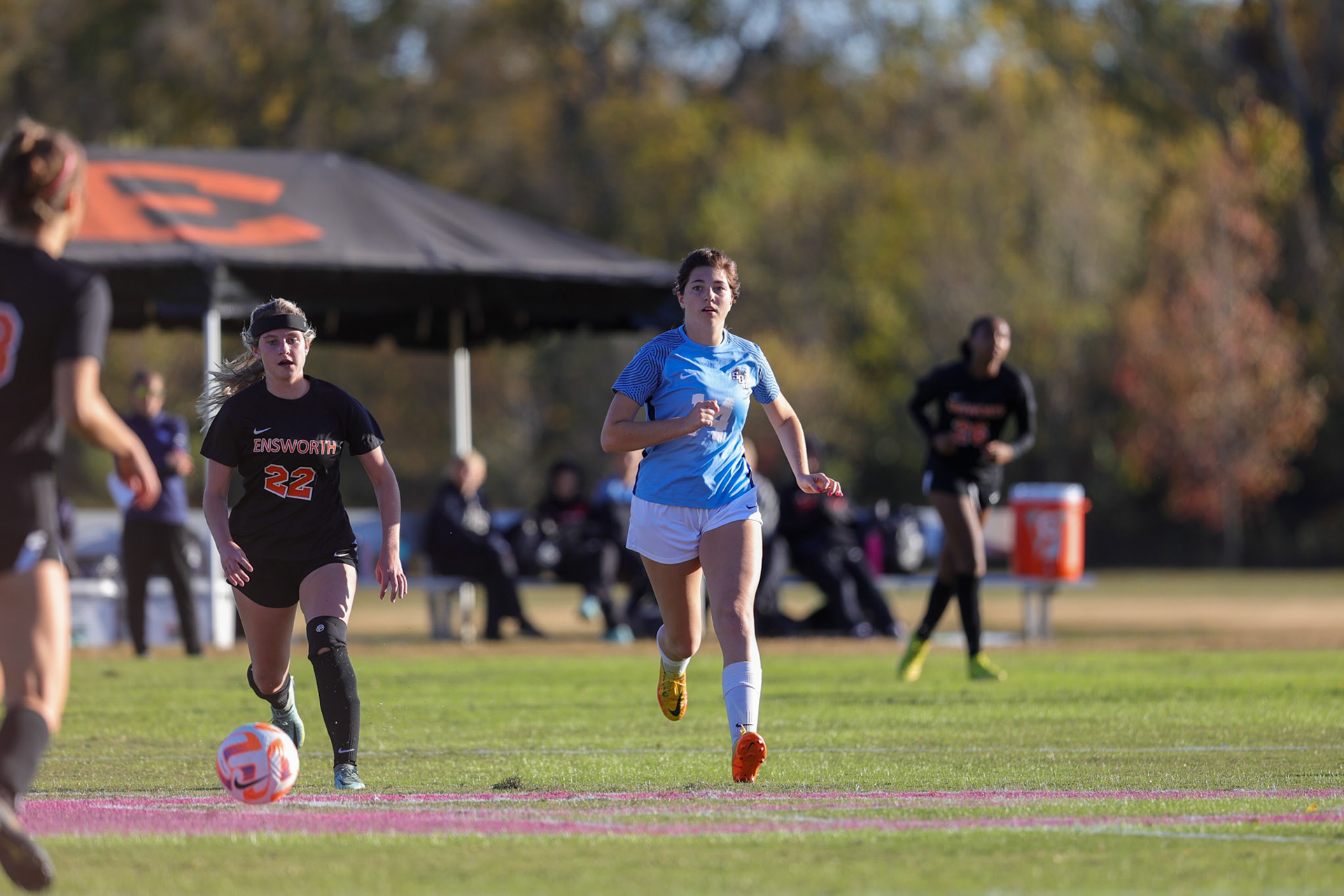 SBA Girl’s Soccer vs. Ensworth in the first round of the TSSAA State Tournament in Nashville, TN, on Oct. 17, 2022. (Ryan Beatty/SBA)