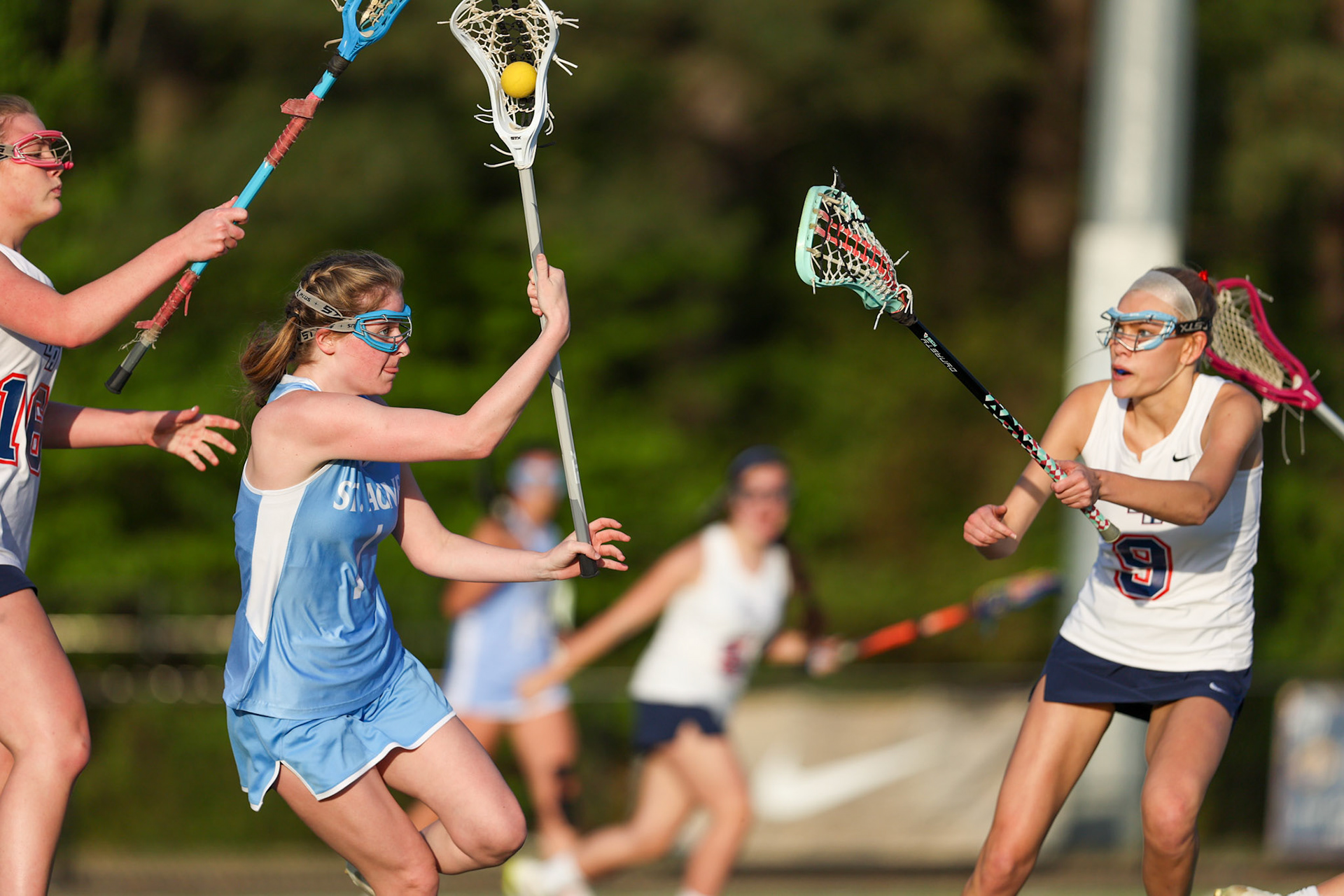 St. Benedict Girls Lacrosse vs St. Agnes on Senior Night at St. Benedict at Auburndale in Memphis, TN on April 19, 2022. (Ryan Beatty/SBA)