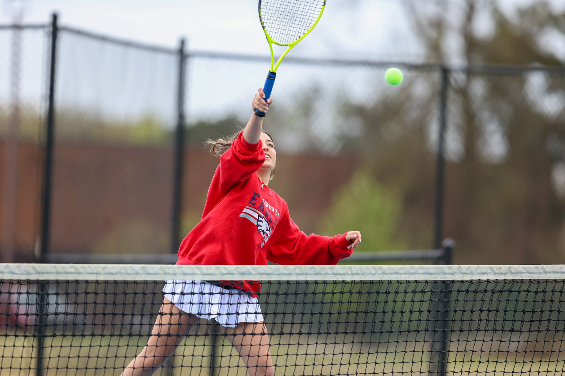 St. Benedict Tennis vs Brighton Cardinals on Wednesday April 6, 2022 at St. Benedict At Auburndale High School in Memphis, TN. (Ryan Beatty/SBA)