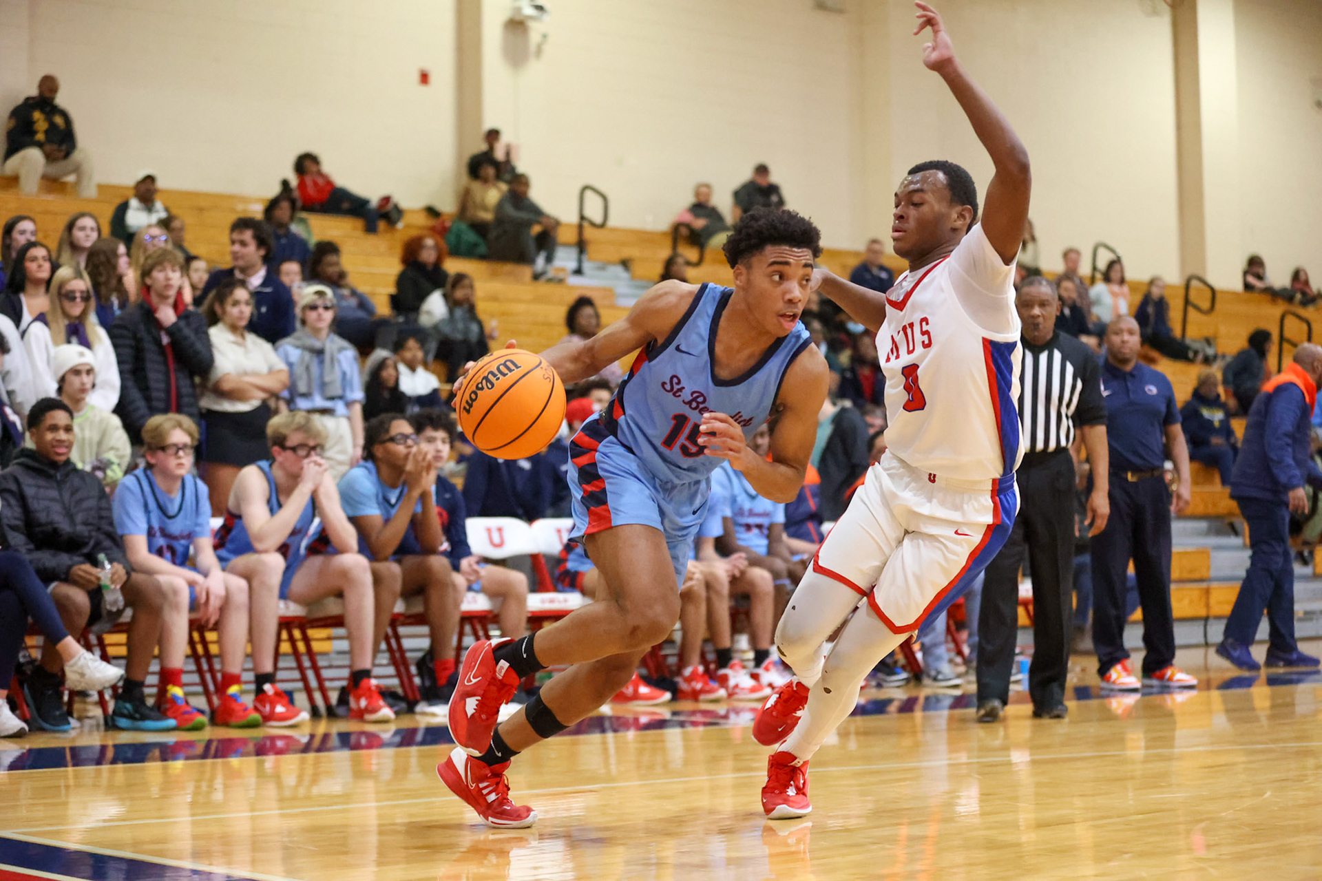 SBA Boys Basketball at MUS. (Ryan Beatty Photo)