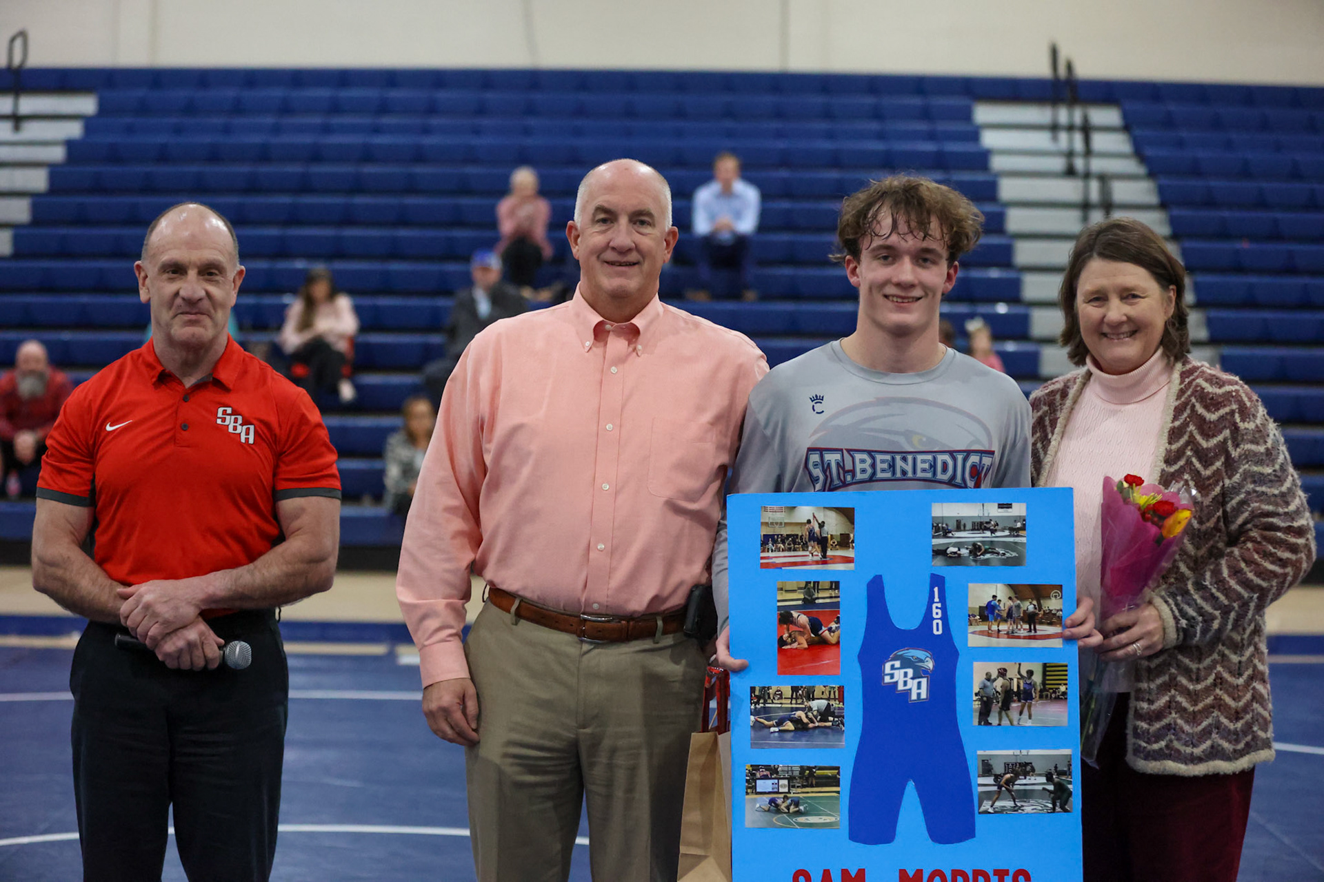 SBA Wrestling Senior Night vs Bartlett, Bolton, and ECS on Thursday, Feb. 10, 2022. (Ryan Beatty Photo)