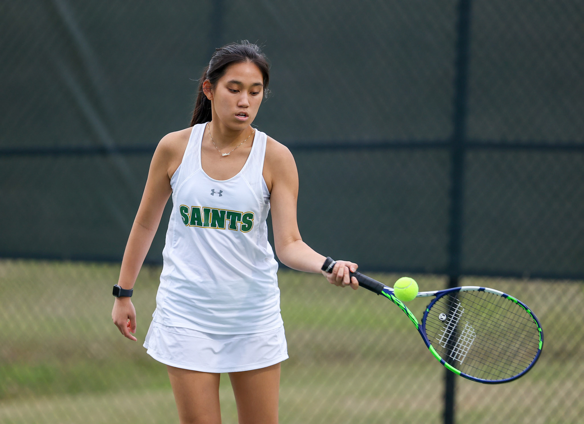 St. Benedict Tennis vs Briarcrest at Briarcrest Christian School on April 12, 2022 in Memphis, TN. (Ryan Beatty/SBA)