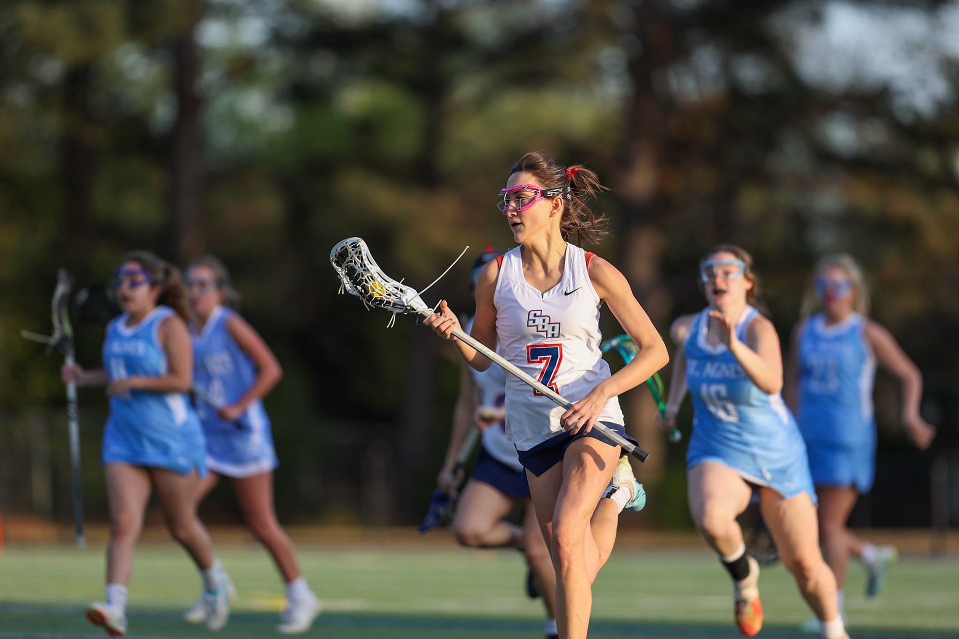St. Benedict Girls Lacrosse vs St. Agnes on Senior Night at St. Benedict at Auburndale in Memphis, TN on April 19, 2022. (Ryan Beatty/SBA)